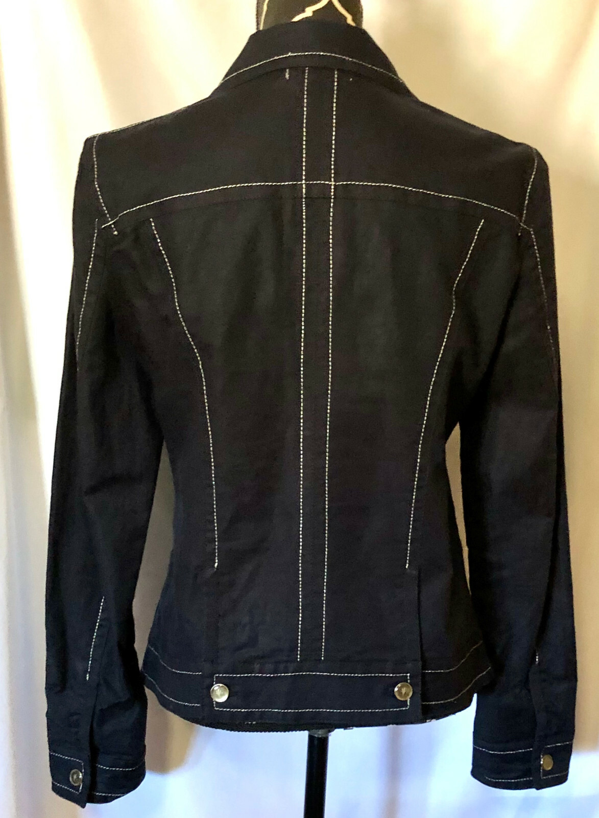 VJC VersaceJeansCouture Blue Silver Accent FrontPockets LSlv 1970’s Jacket szS/M
