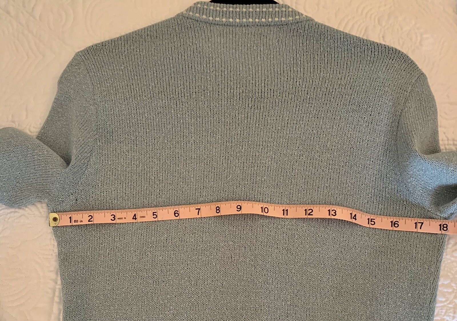 Vintage Blue Cardigan Lillie Rubin Medium Knit Sweater Blazer Jacket Classic