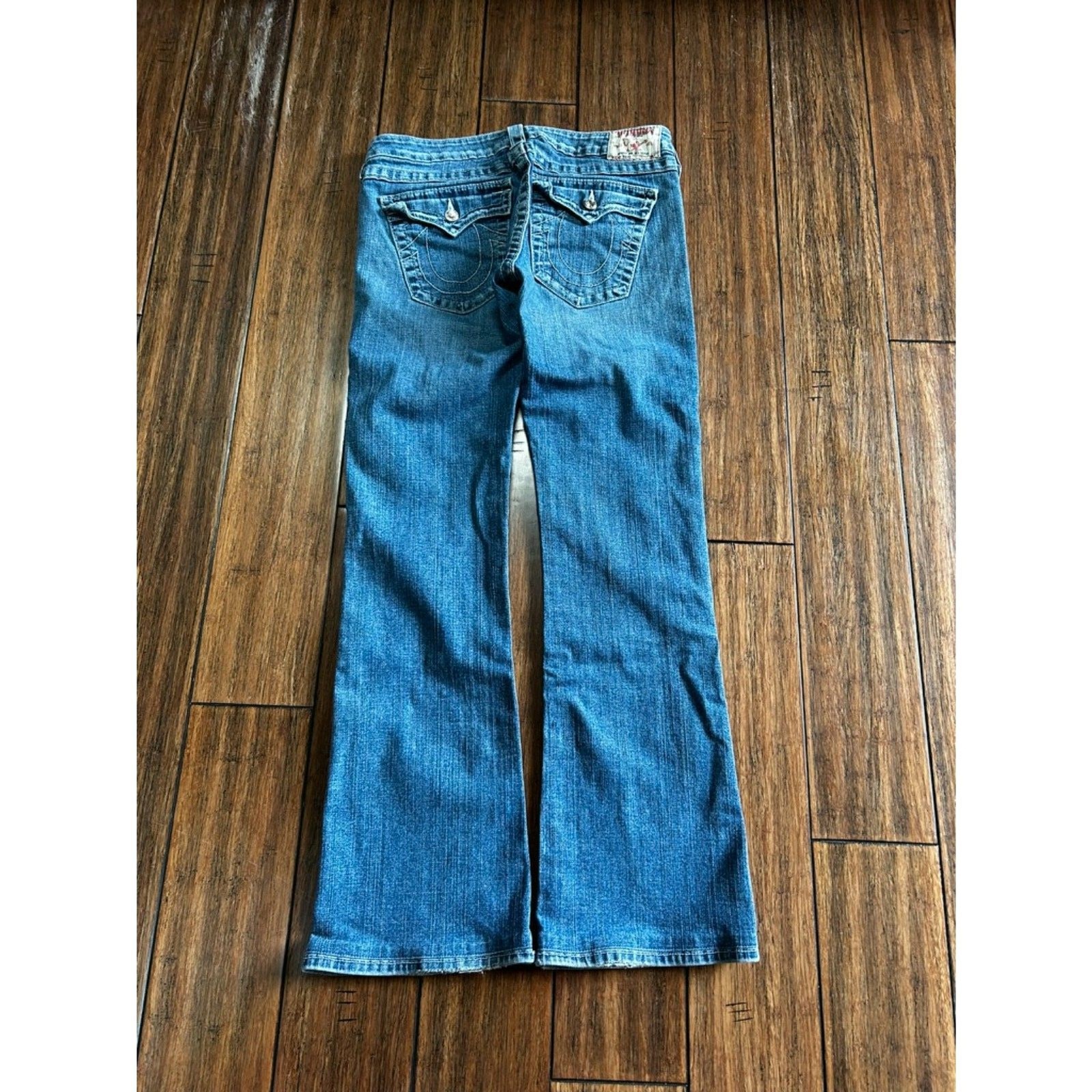 Vintage True Religion Becky Jeans Women’s Size 31 Made USA Crystal Button Y2K