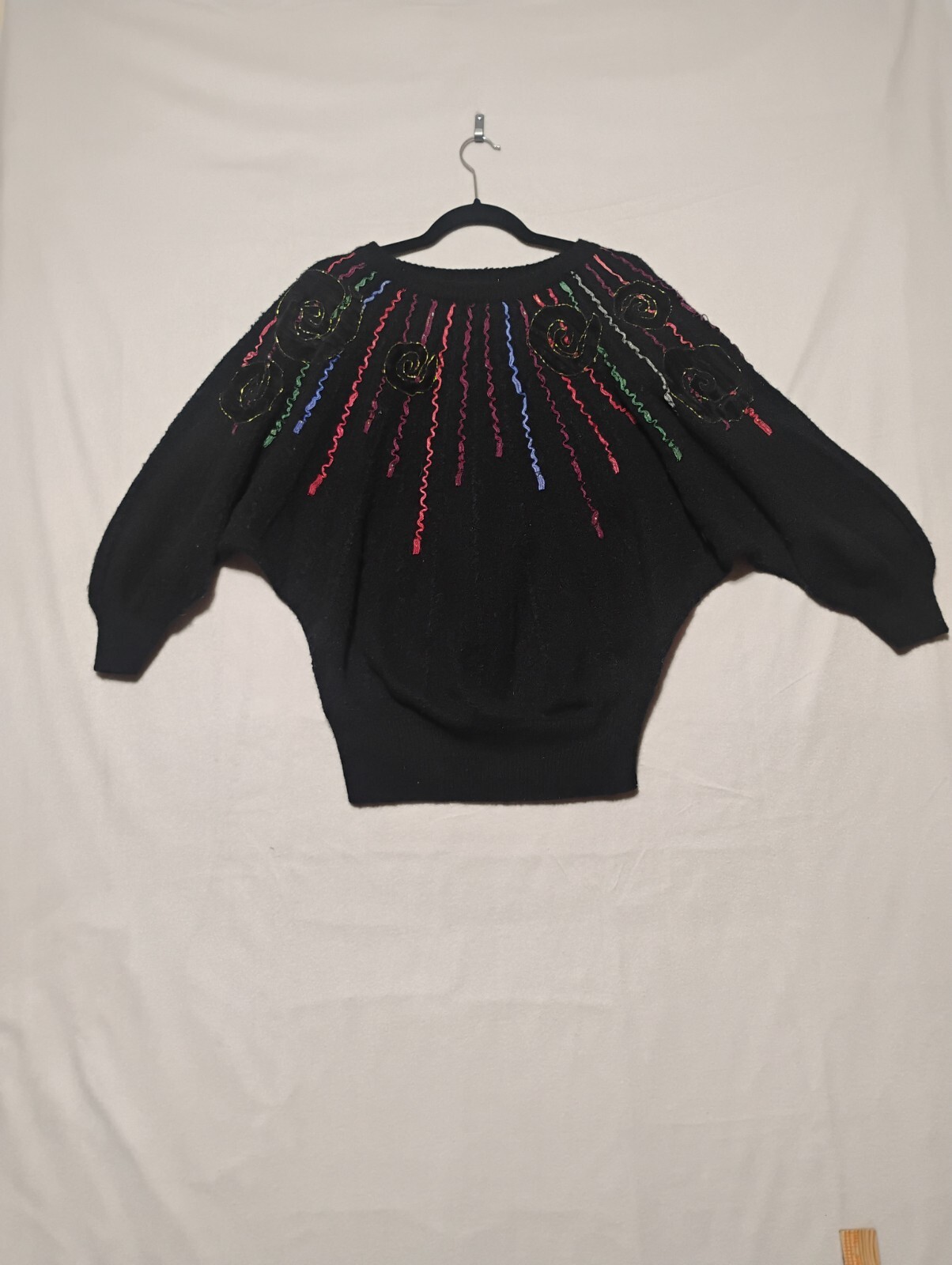 Vintage Bon Magic Womens Sweater Medium 70s Art Psychodelic Boho