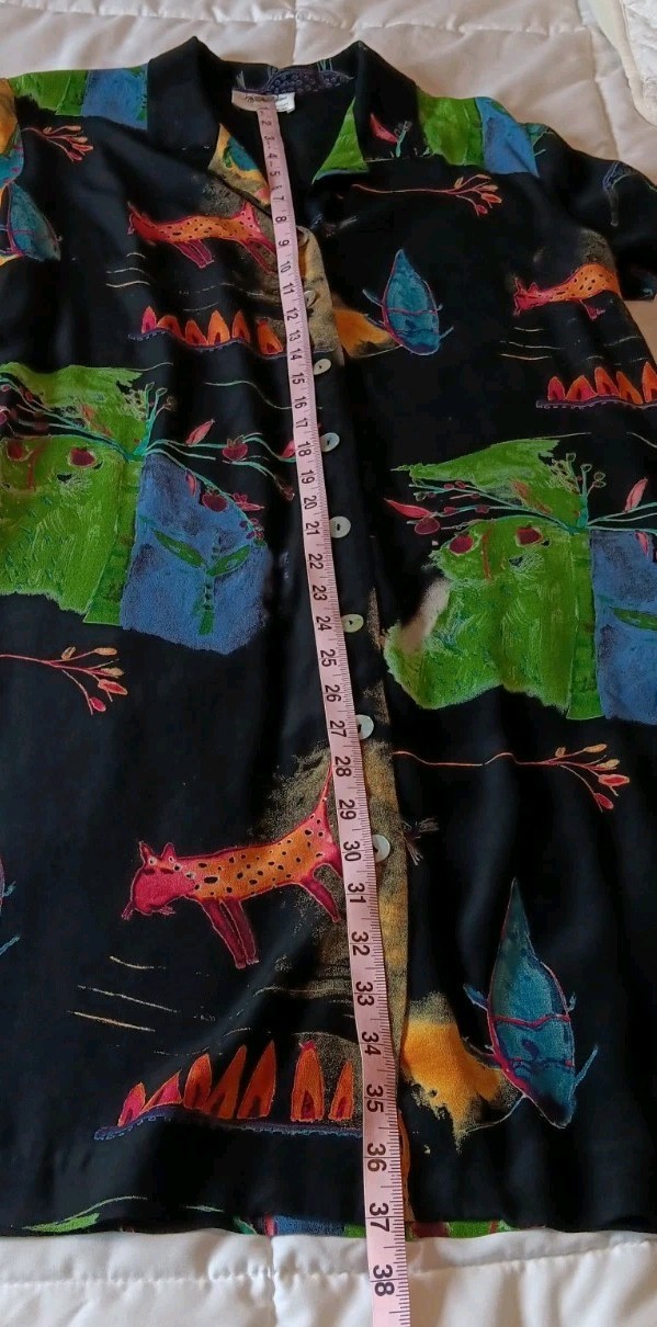Vtg Jeffrey & Dara Button-Up Shirt Dress, Medium?, 90s Wearable Art, Cats, Fish