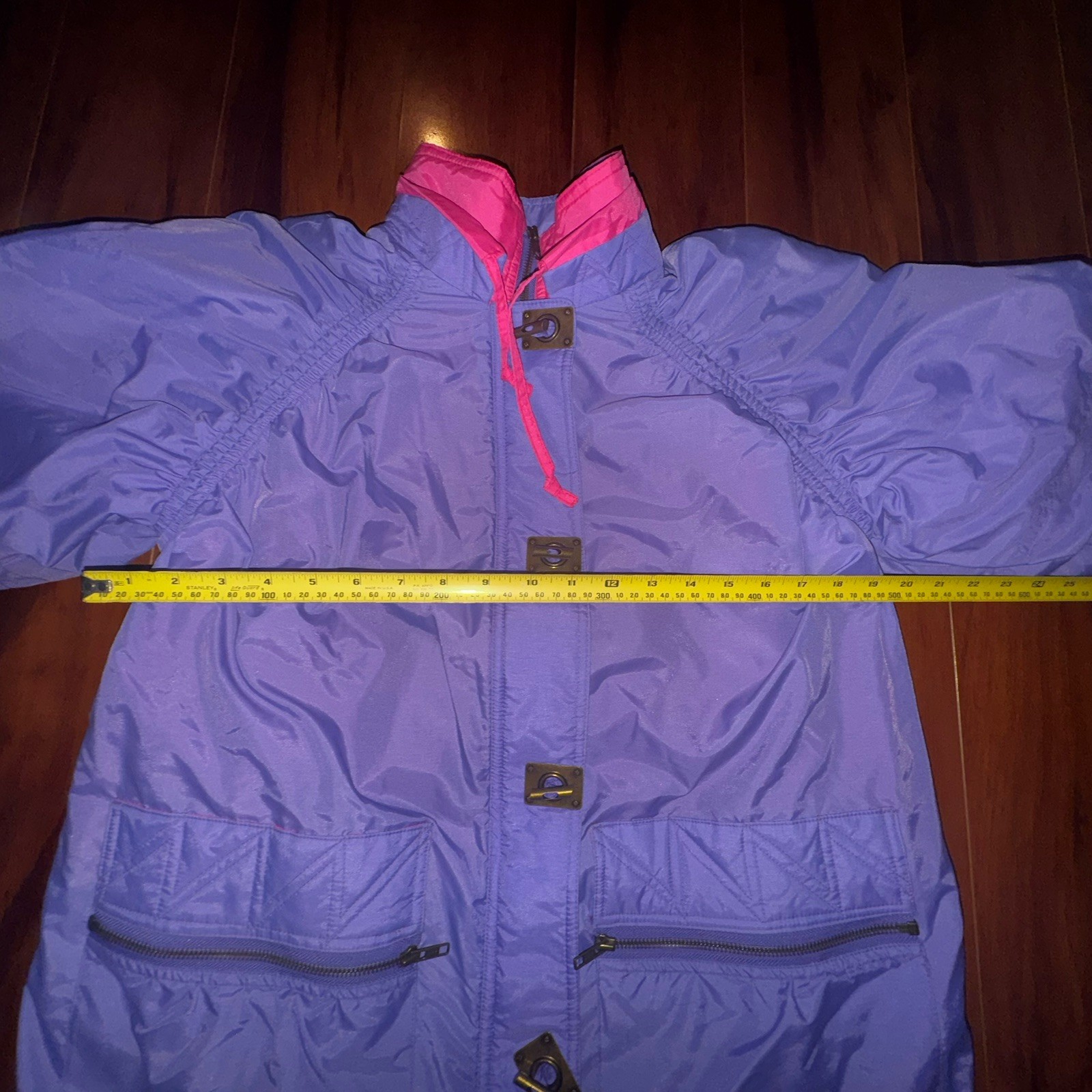 Vintage McGregor 90s Purple Pink Colorblock Ski Jacket S Fleece Lined