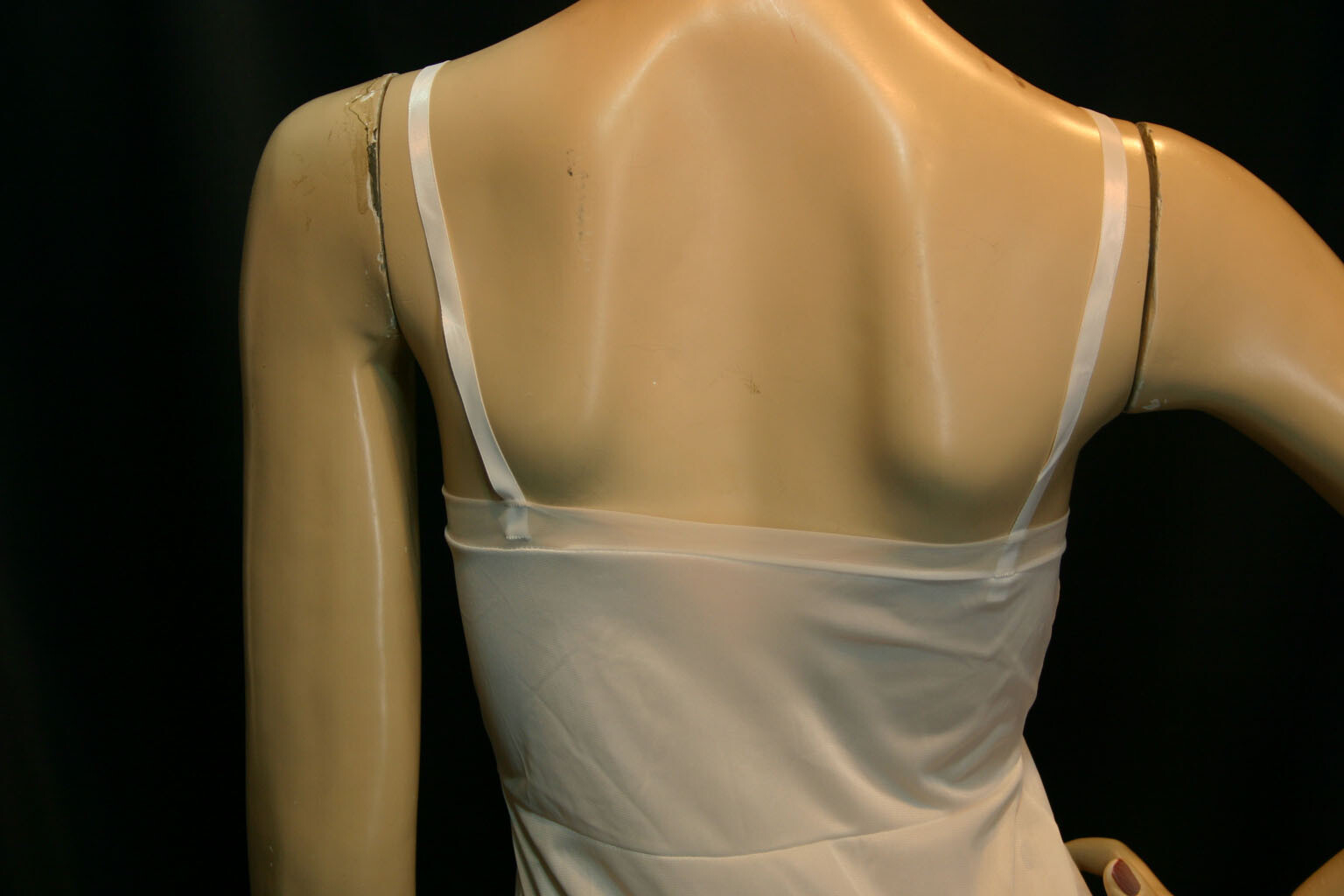 PINK Blush NOS Sz 32 Vtg 1970s Nylon Full Dress Slip Lace Chiffon Stoneswear 70s