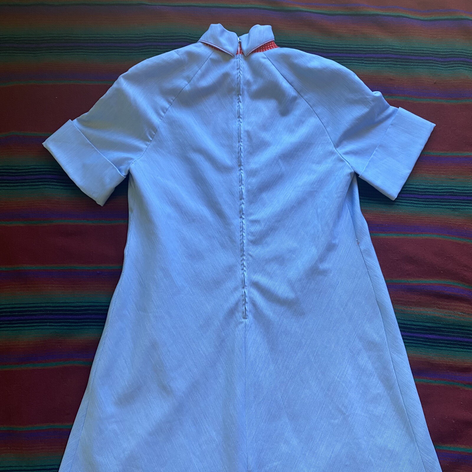VTG 60’s The kollection collared Dress! Red, White And blue! Cotton Blend. USA.