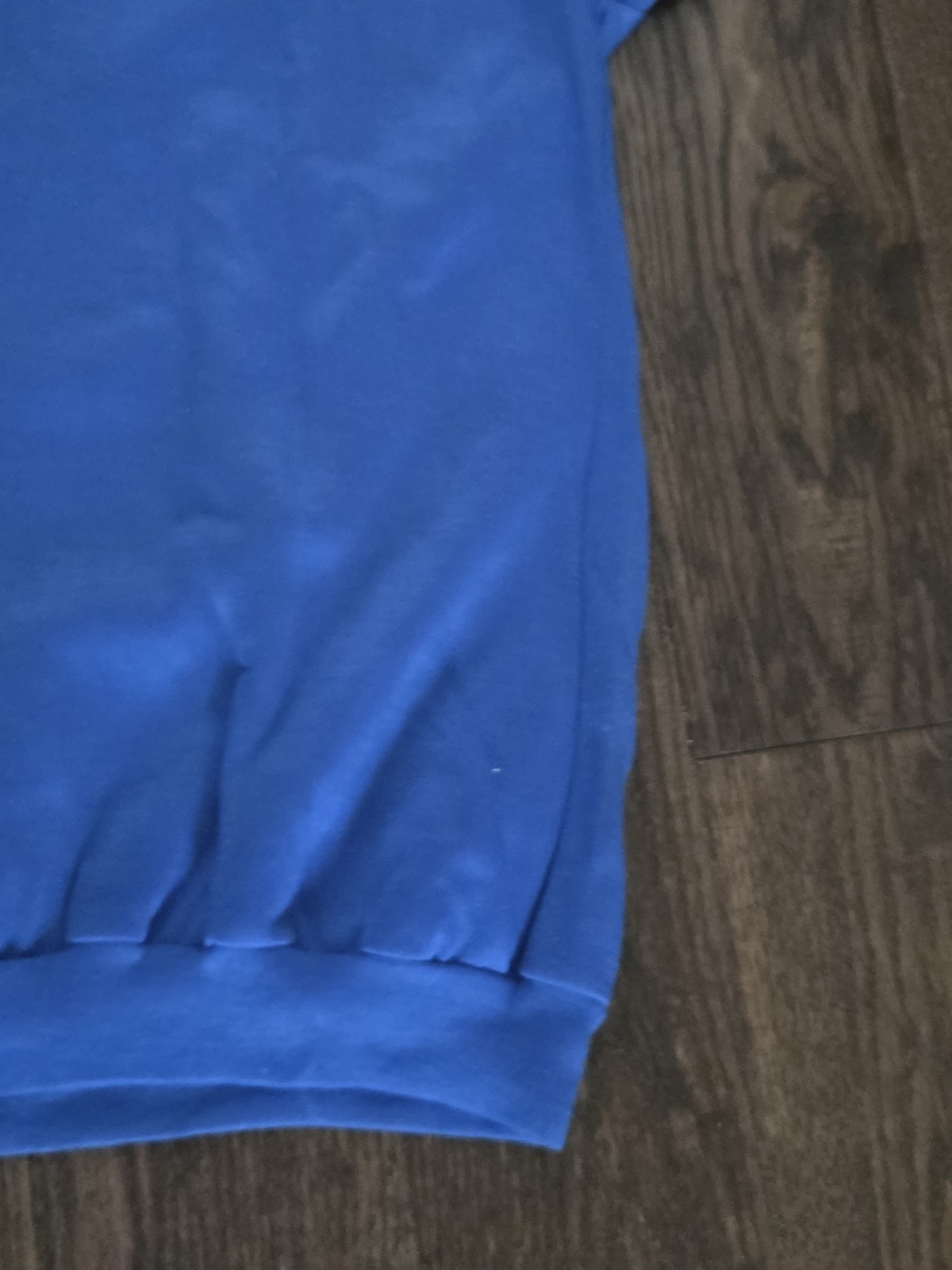 Vintage 80s Blue Glitter Rose Sweatshirt Oversized Batwing Dolman Sleeve Floral