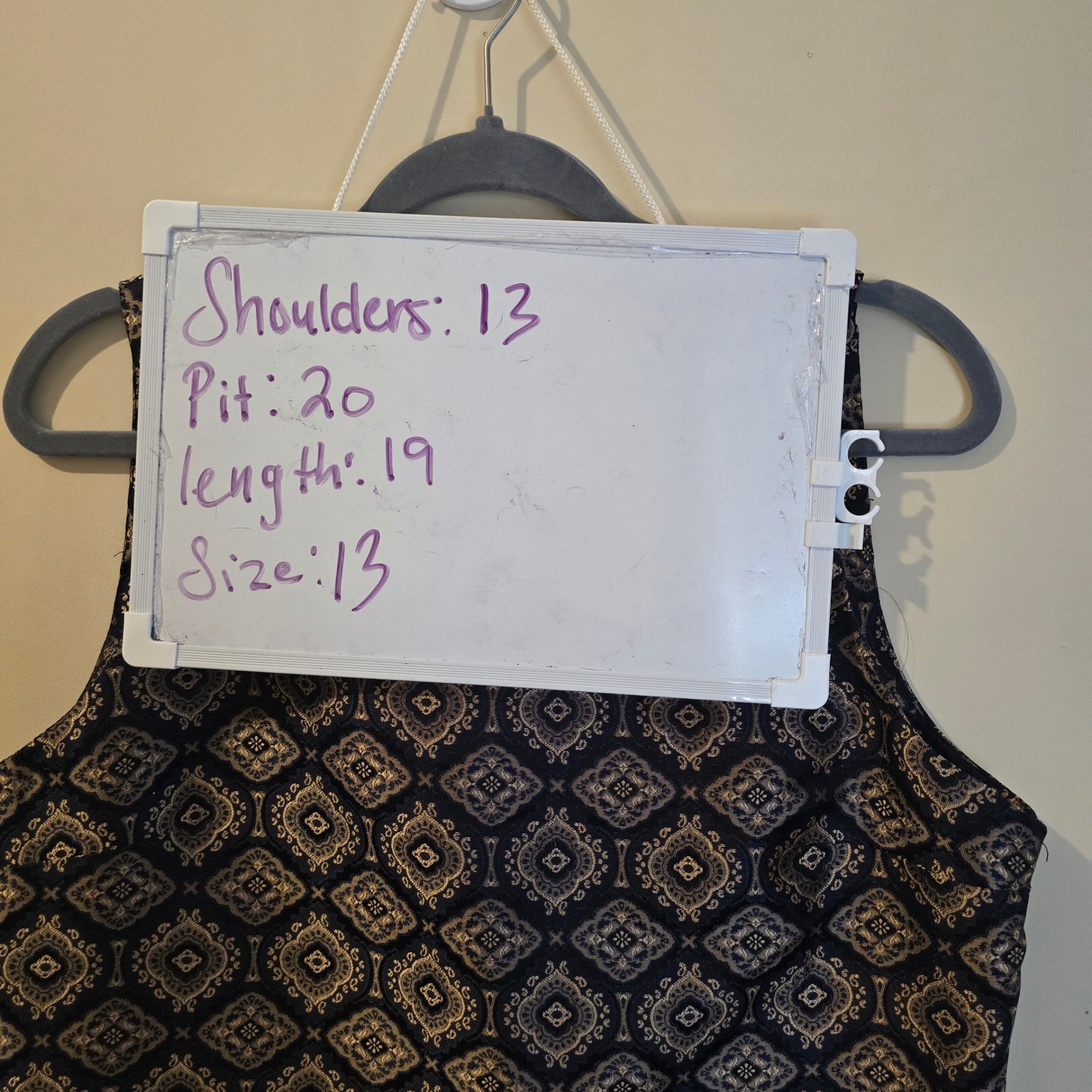 Jonathan Martin Vintage Brocade 2 Piece Set Crop Top Mini Skirt Navy Gold Sz 13