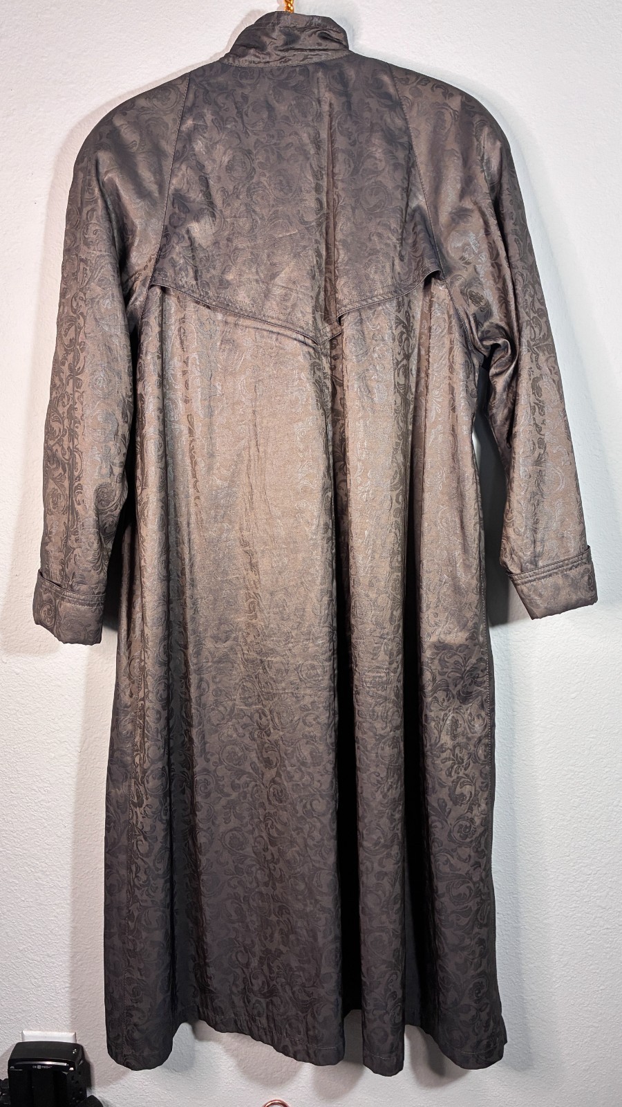 Vintage London Fog Trench Coat Women’s Duster Brown Paisley Liner Sz 8reg – READ