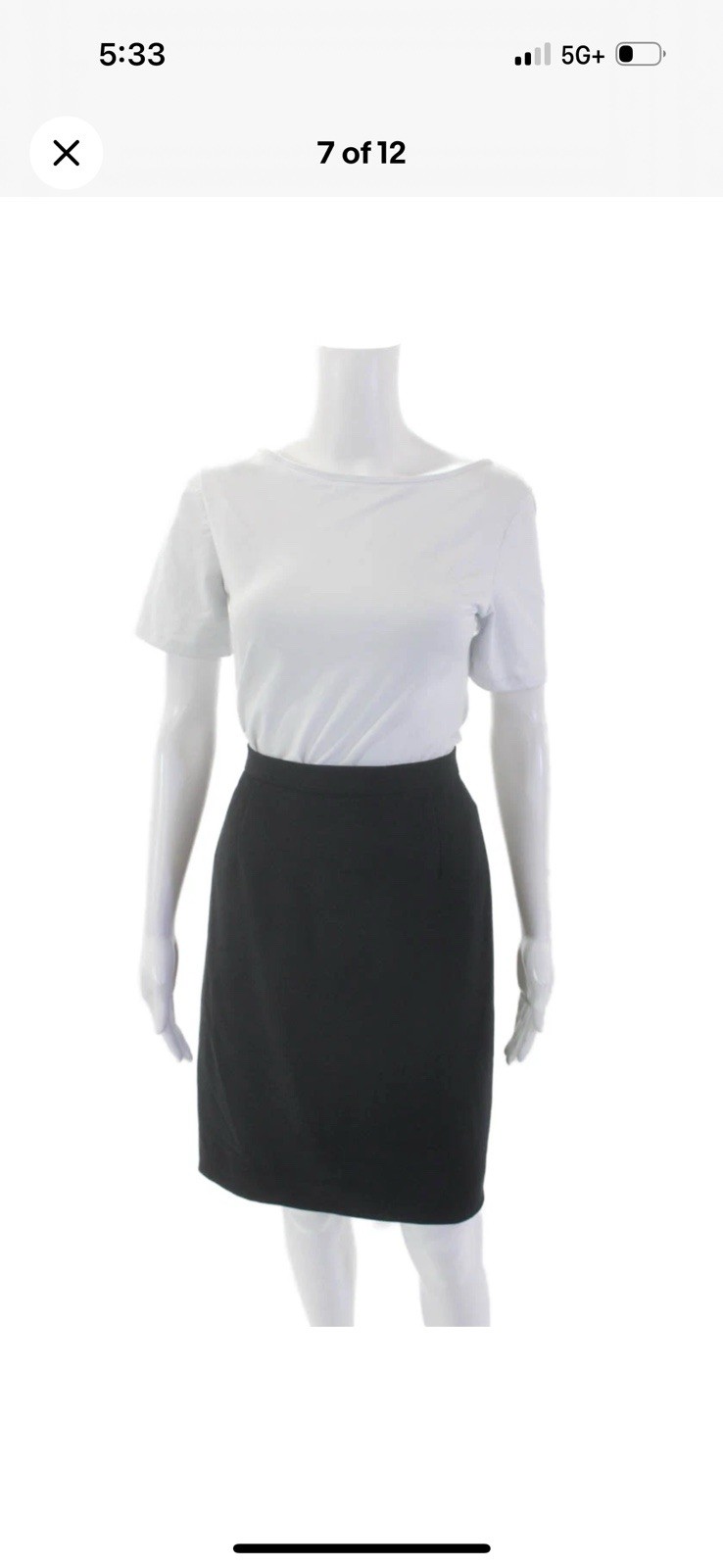 Vintage 80’s Florine Wachter Power Suit Black Gold Power Suit Skirt Set US 12