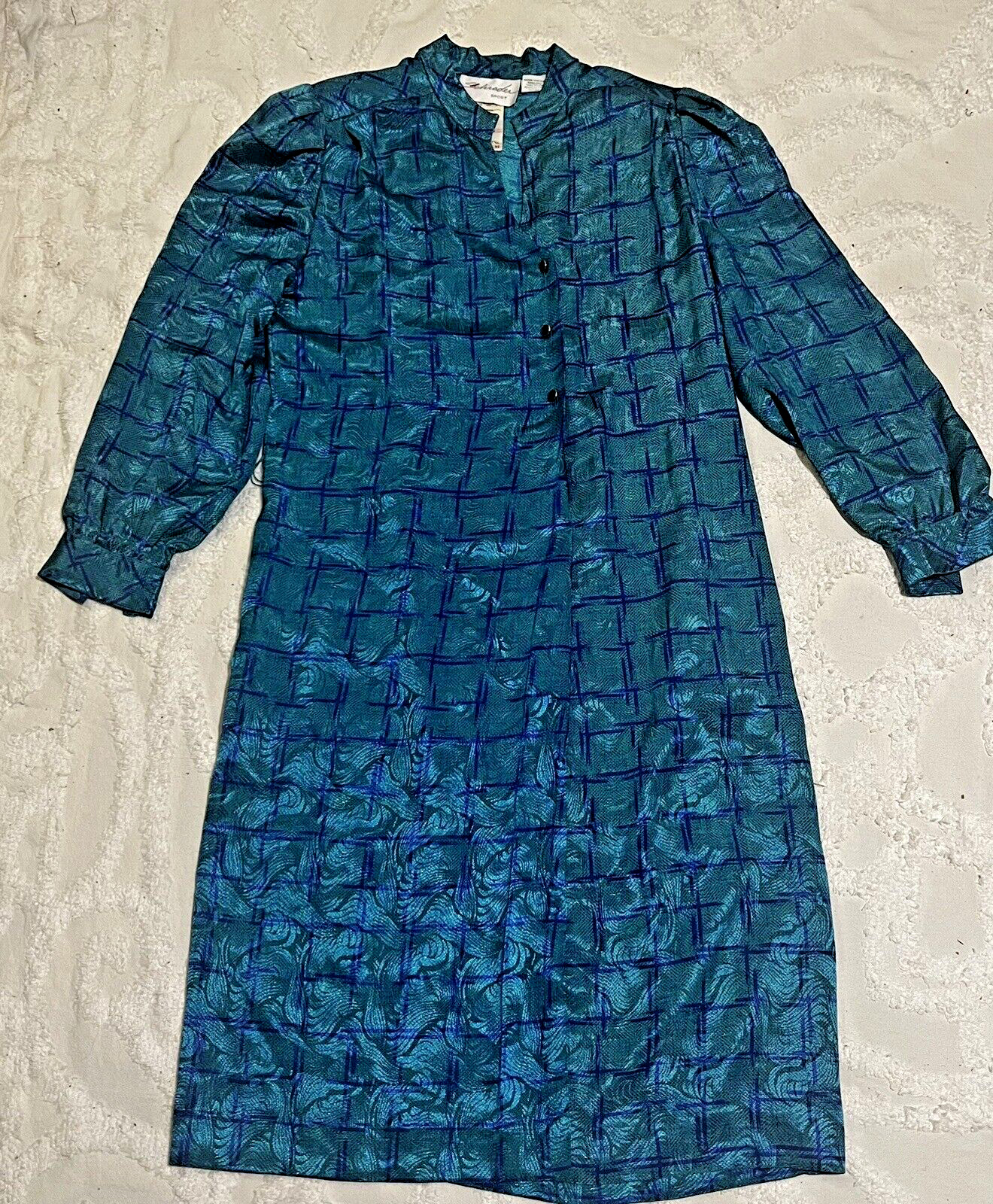 1980’s Vintage Women’s Dress Schroeder Sport Teal Green Size 10 – New w/Tags!