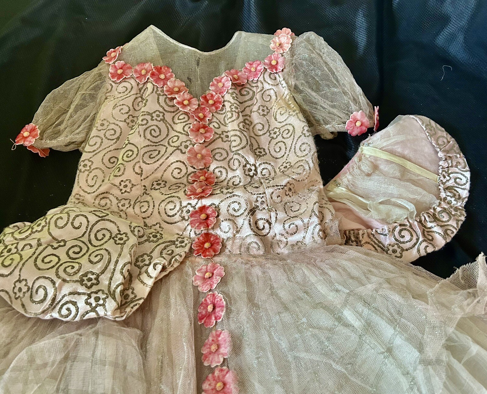 Antique 1930s Ballerina Dance Costume – Pink Floral Tulle