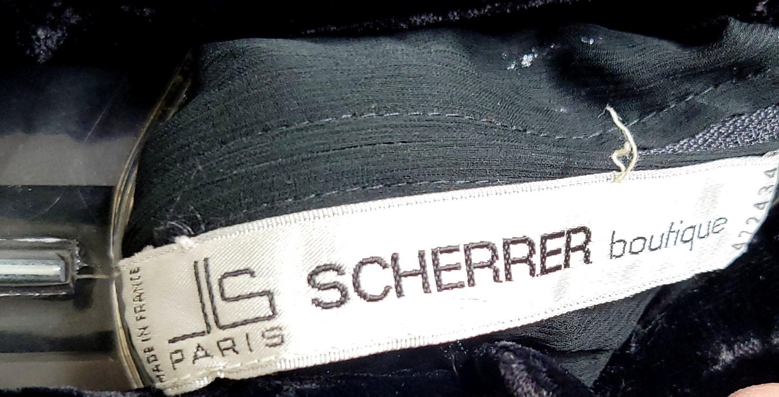 VINTAGE Jean-Louis Scherrer Stunning Black Glitter Gown, Made in France 472434