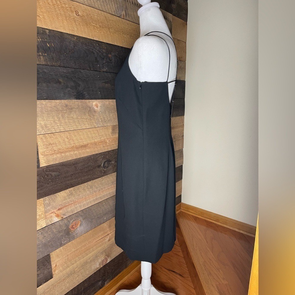 Vintage Yves Cossette Depeche Mode Black Goth Femme Fatale Dress Size 8 Y2K