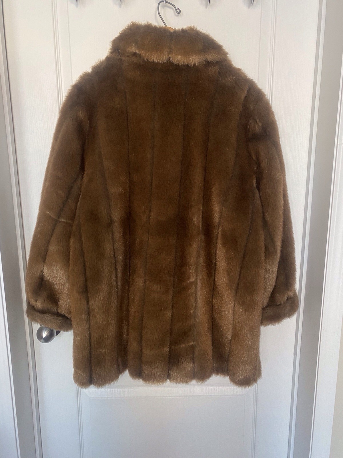 Dennis Basso Pelted Faux Mink Jacket Coat Zip Front – Large