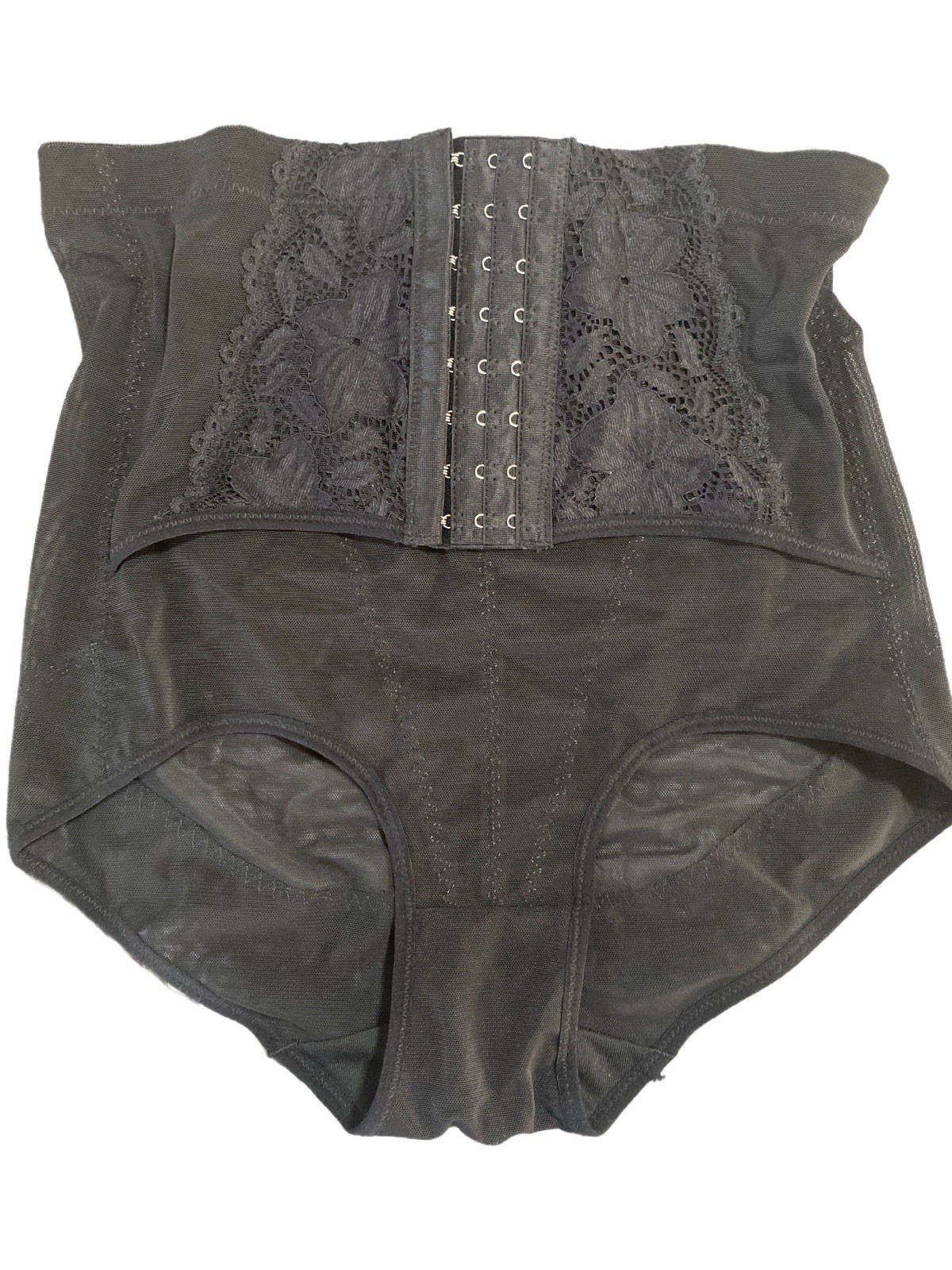 Vtg Delta Burke Black Floral Laced Corset Shapewear Panties & 1 Unbranded L/XL