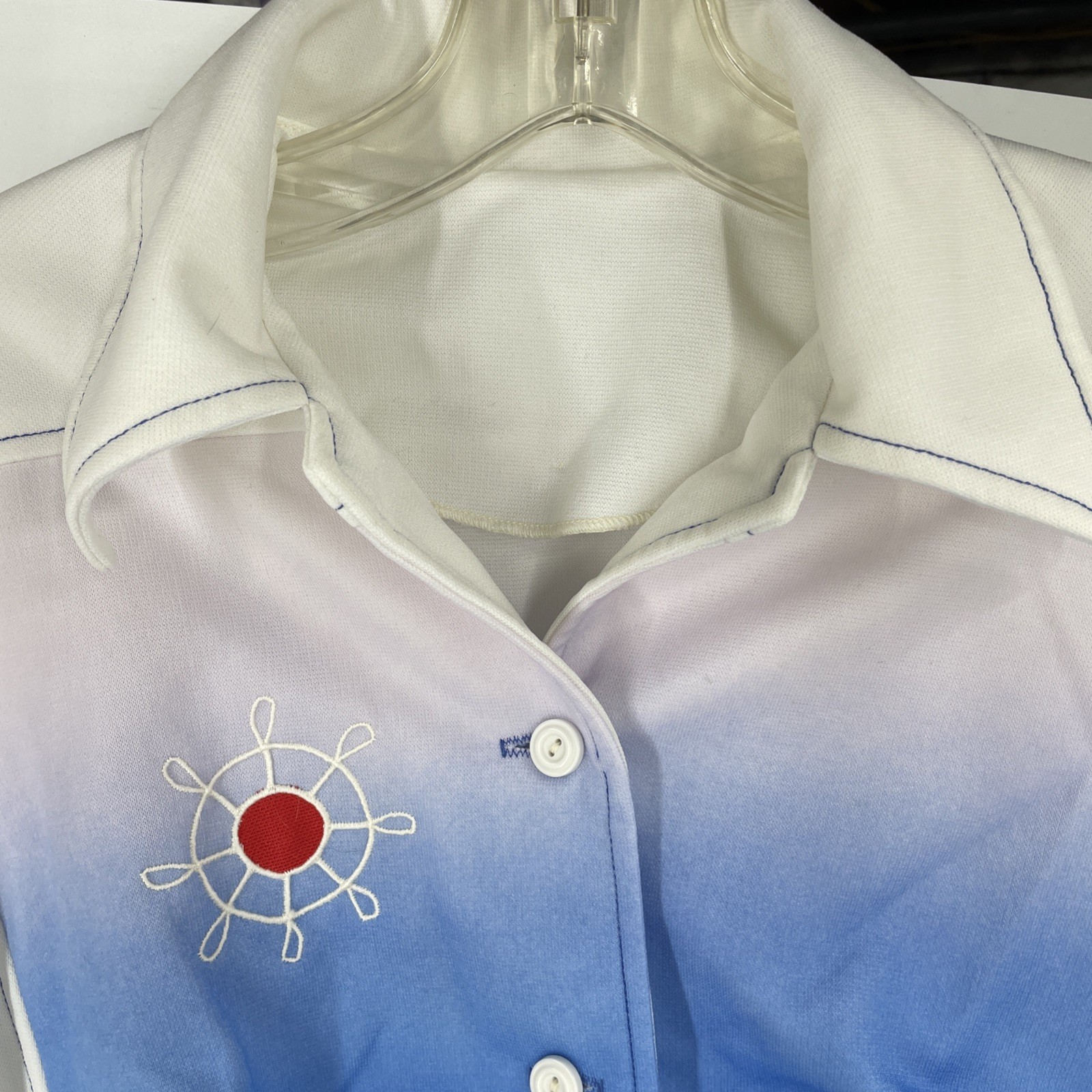 VTG Novelty Sailing Yacht Polyester Shirt Hombre Cruise Deck Boating Nautical