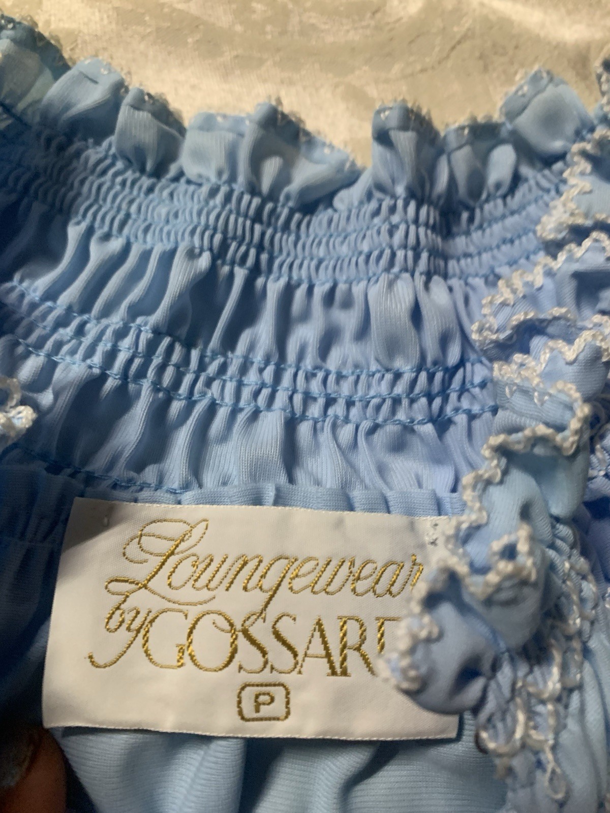 VTG Loungewear By Gossard Robe Maxi Dress Nightgown Gown Blue sz P/XS Women