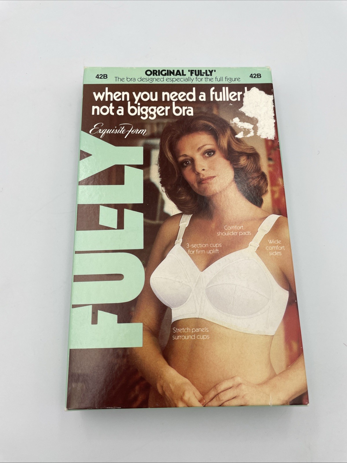 Vintage FUL-LY Bra P532 White Fully Bra Exquisite Form Size 42 B Nos New A9