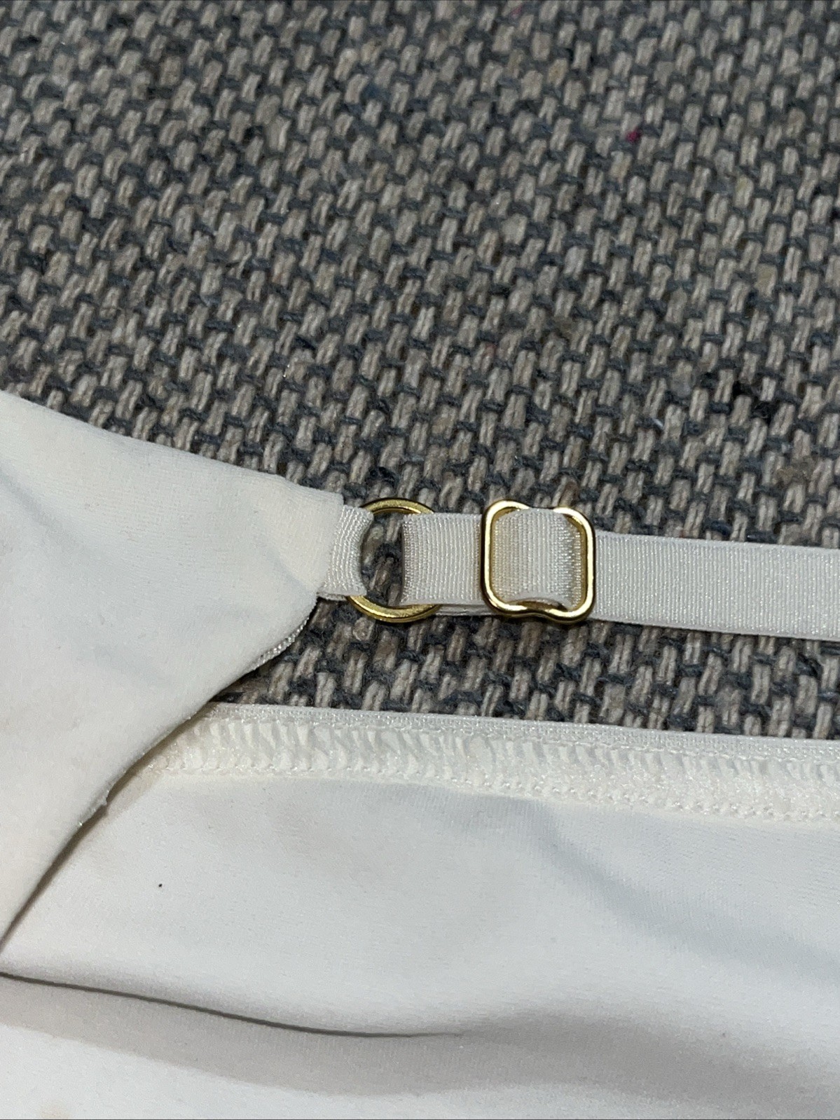 Victoria’s Secret Smooth Sexy Gold Rings Ivory String Bikini Sissy Panties L XL