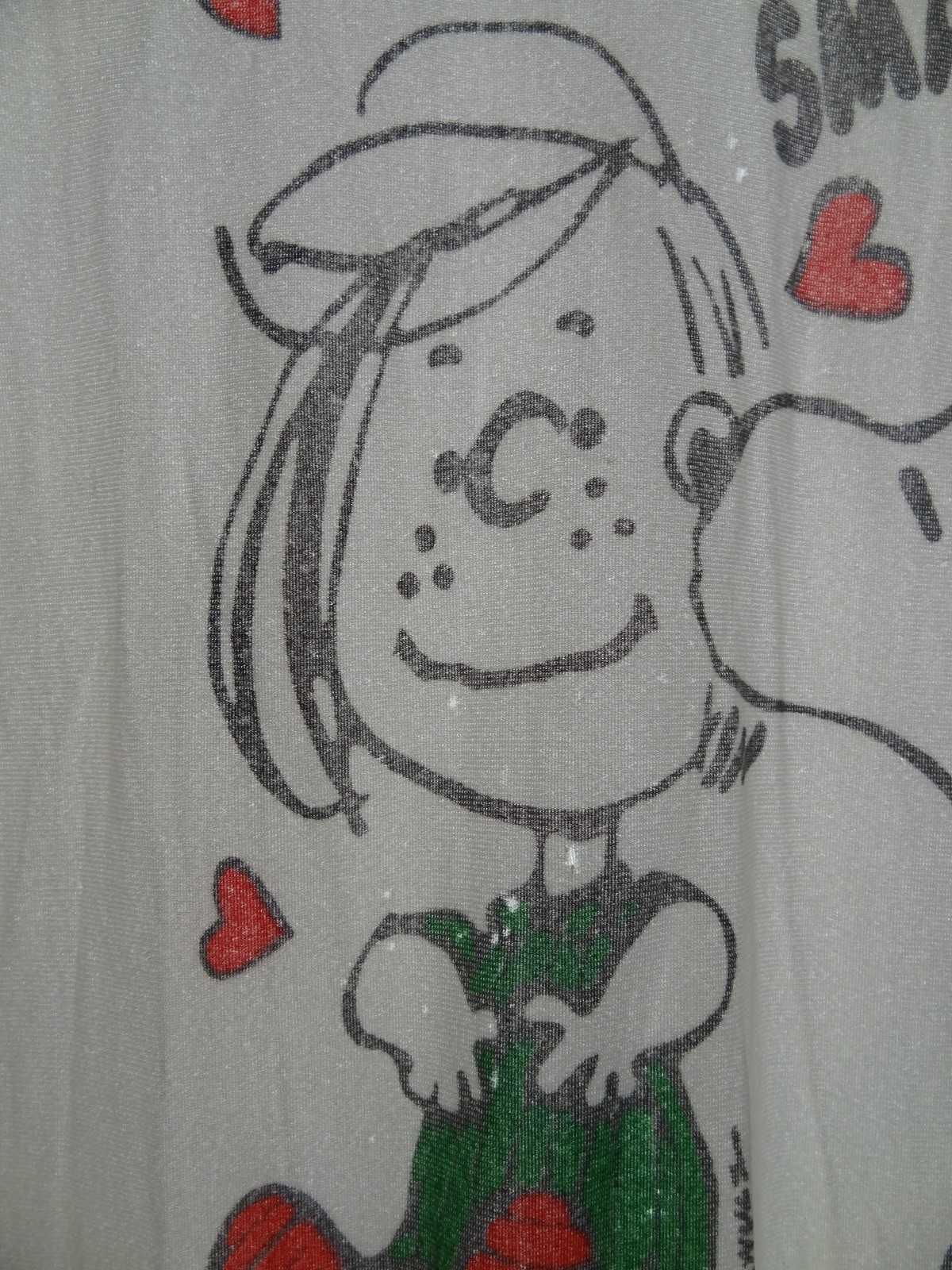 Sears 38-40 VTG Nightgown Night Shirt Snoopy Peppermint Patty Thin 60s 70s 72101