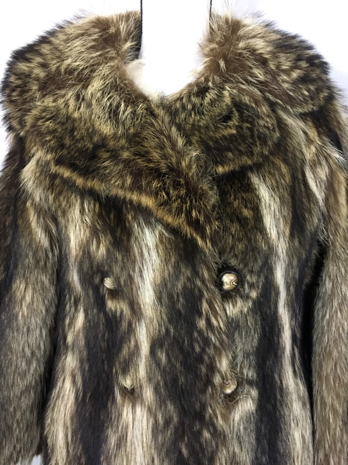 Vintage Raccoon Fur coat ladies M (2817)