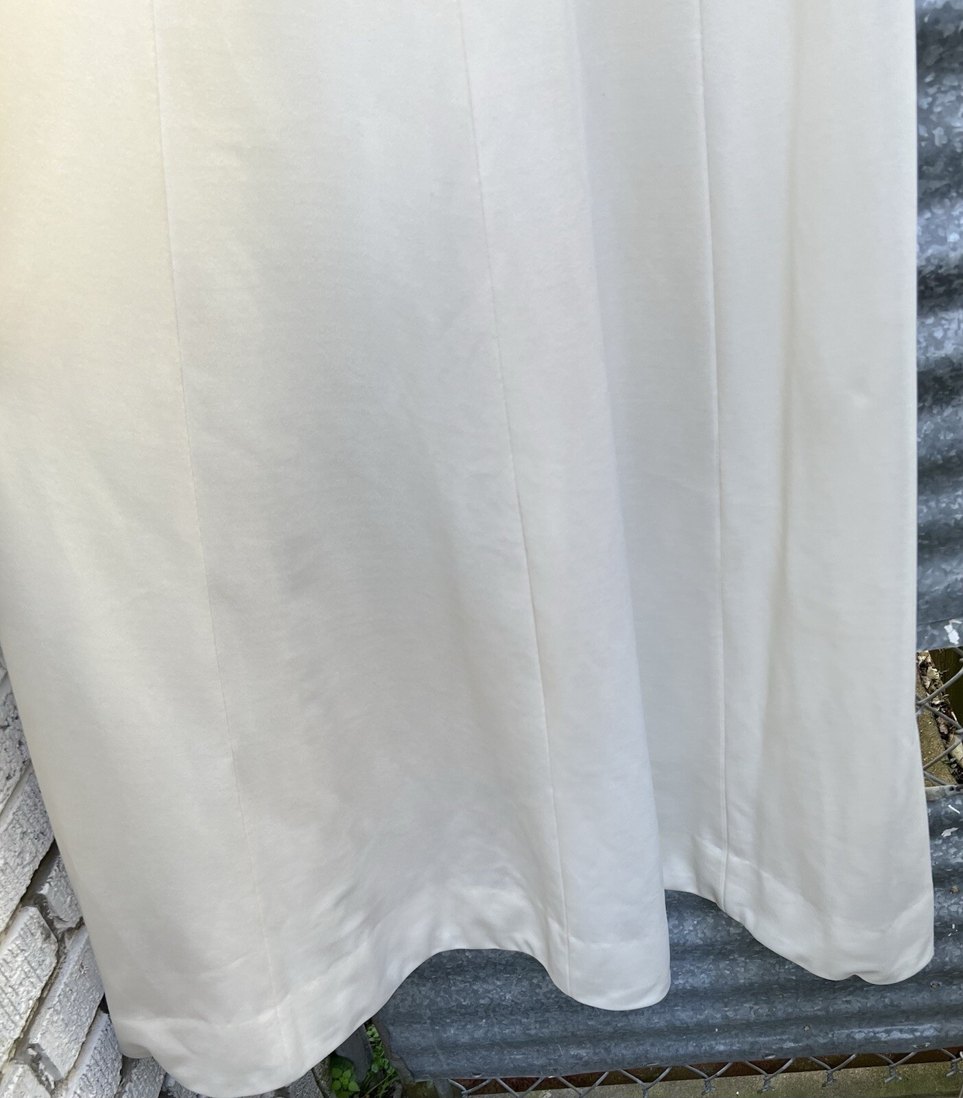 Vintage Vogue Paris Handmade Ivory Wedding Gown High Neck Empire Waist Mod