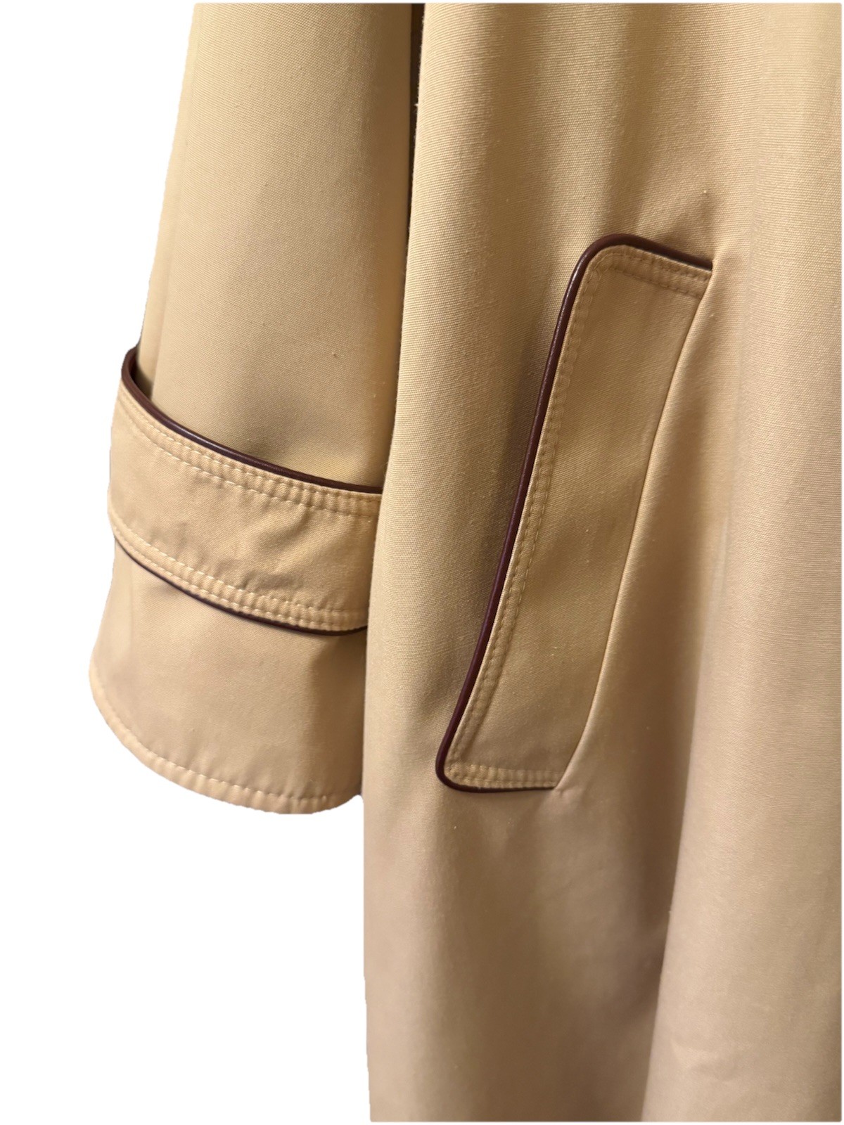 Vintage Eitenne Aigner Women’s 14 Reversible Car Coat Tan & Burgundy Hong Kong