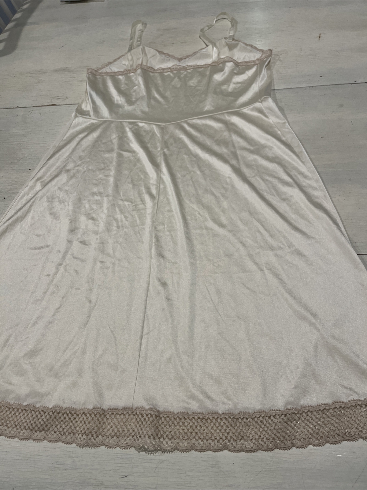 Vintage Slip Women’s 36 Full Ivory With Lace Trim Adjustable Straps