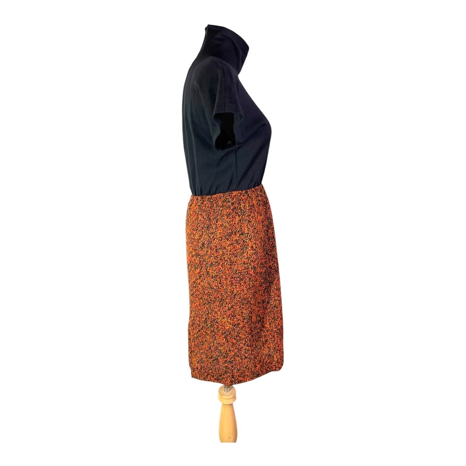 Vintage Caron Petite Size 2 Dress Mixed Fabrics