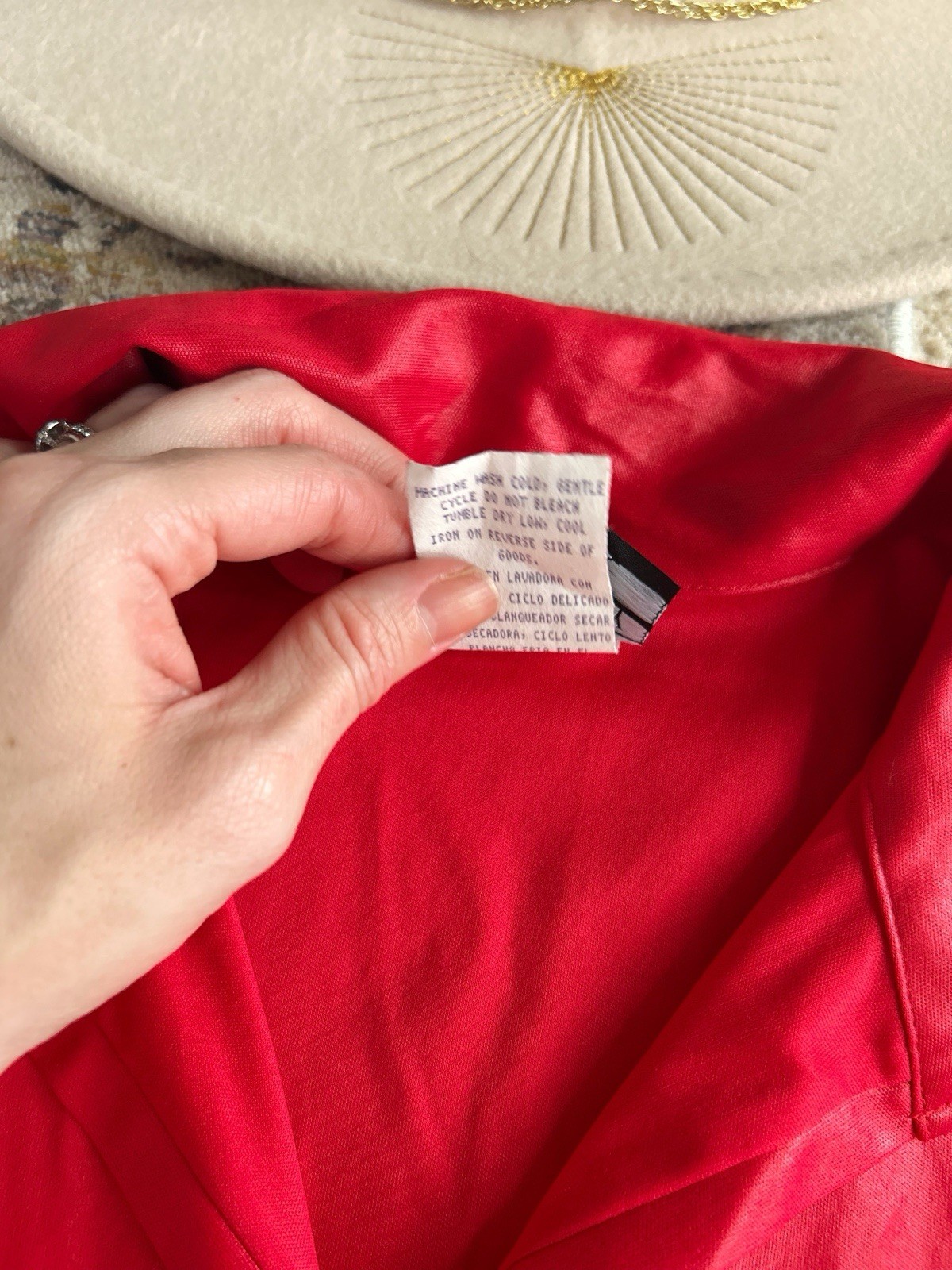 Vintage Anxiety Cafe 90s Red Faux Pleater Top XL