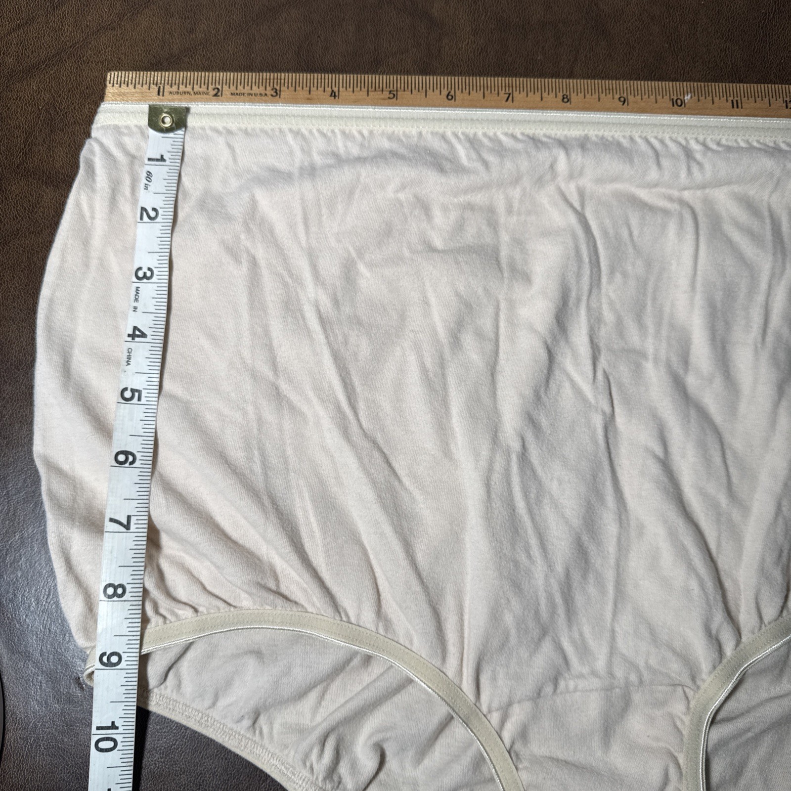 Vtg Cotillion 100% Cotton Brief Granny Panties Sz 9 Extra stretchy waist & legs