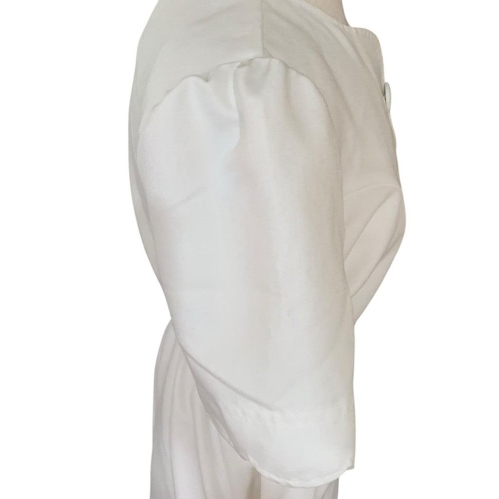 Vintage 90’s Action line white scallop trim button up dress with pockets size 8