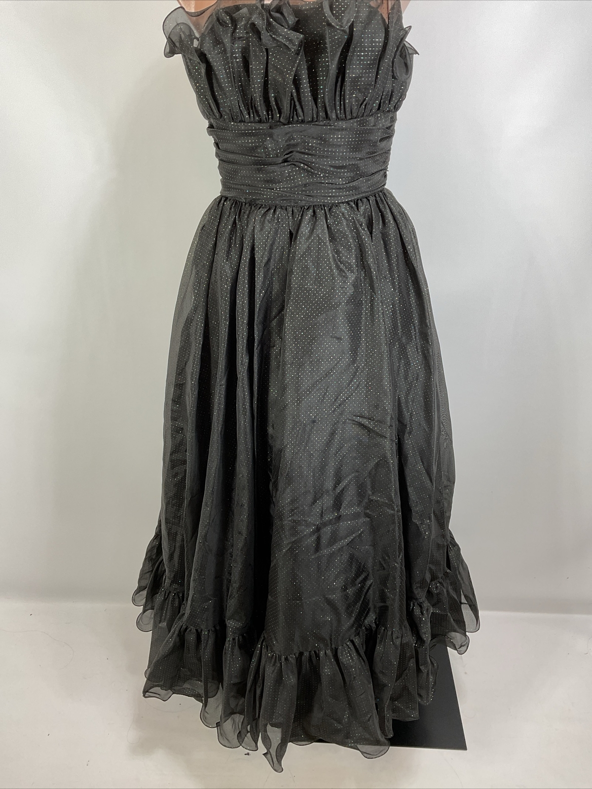 Mike Benet Vintage 80s Glitter Seashell princess tulle Pageant Prom Party Dress