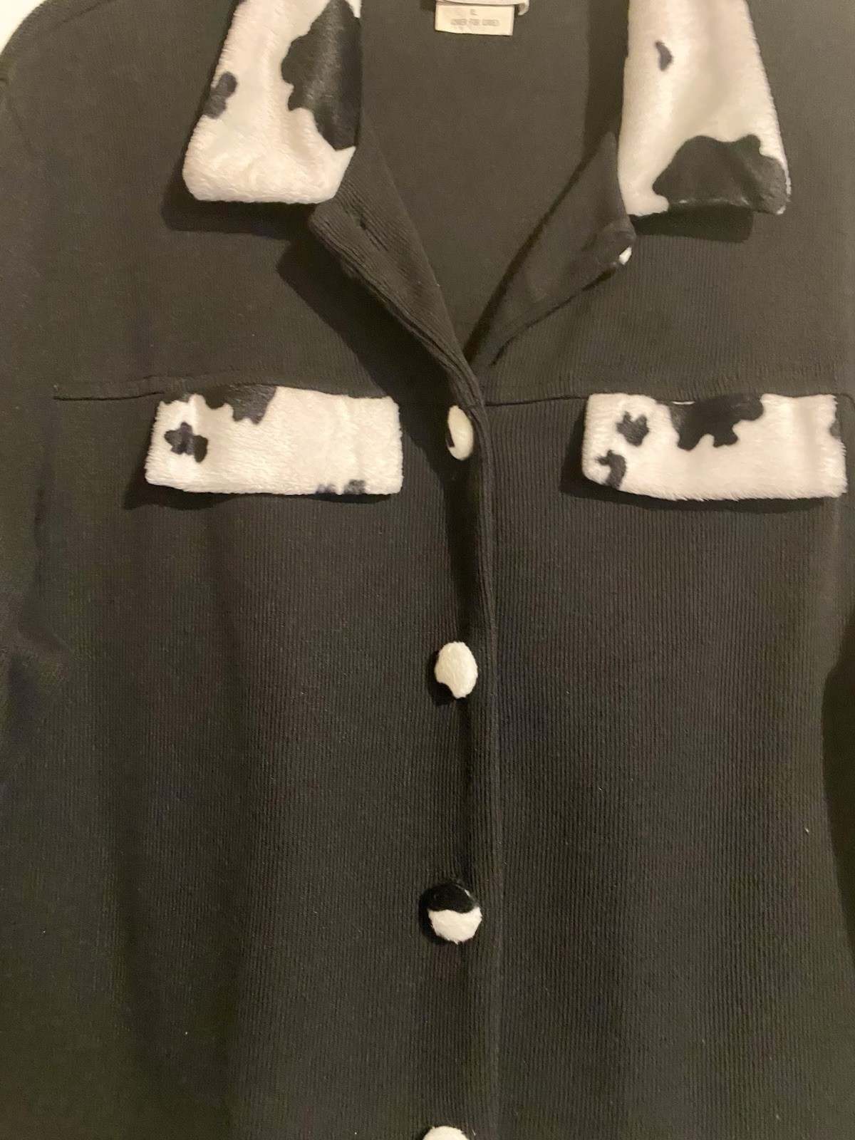Steven Ross Naturally Black and White Women’s Pattern Blazer Button Up Size XL