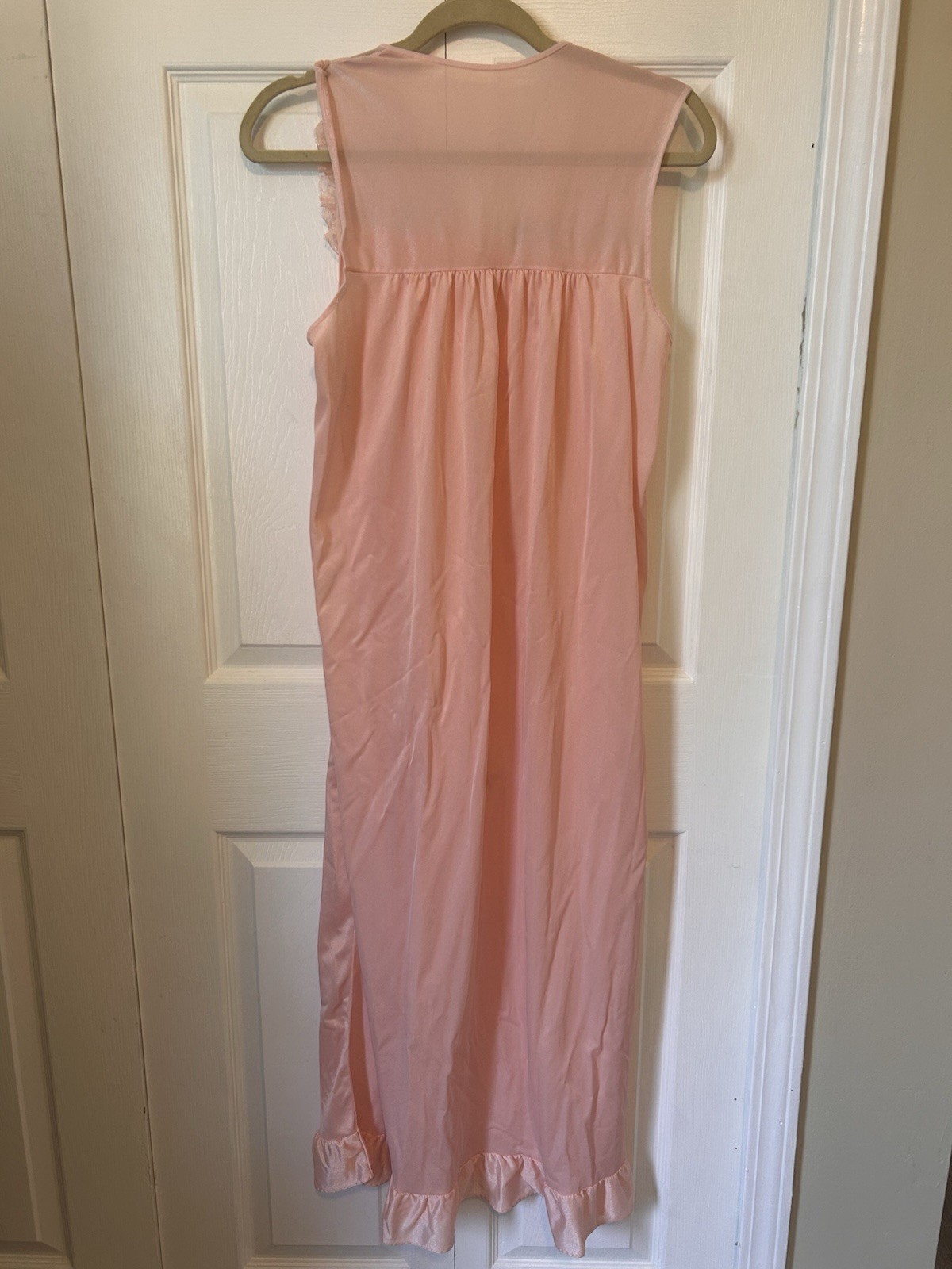 Vintage 1970s Peach Slip Dress Festival Wear