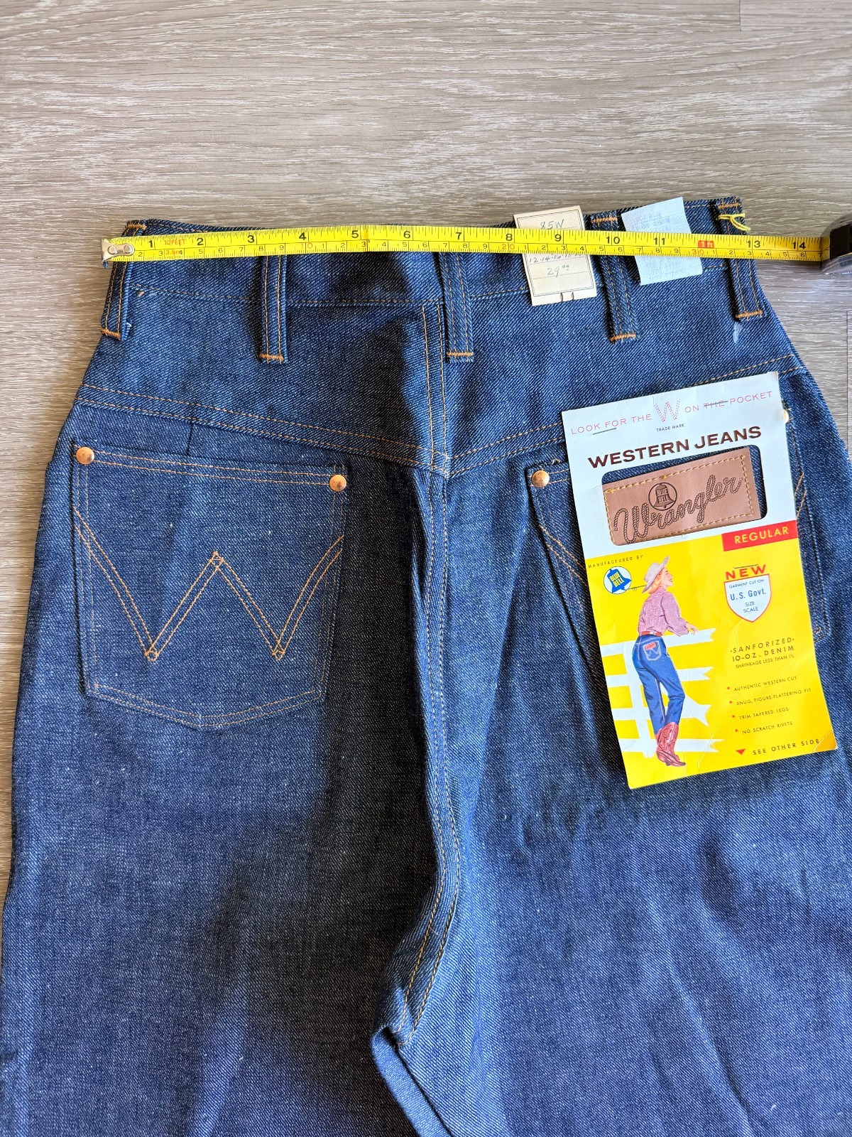 Vintage Wrangler 85W Jeans Deadstock USA Talon Zip Misses 16 (26”x27”)