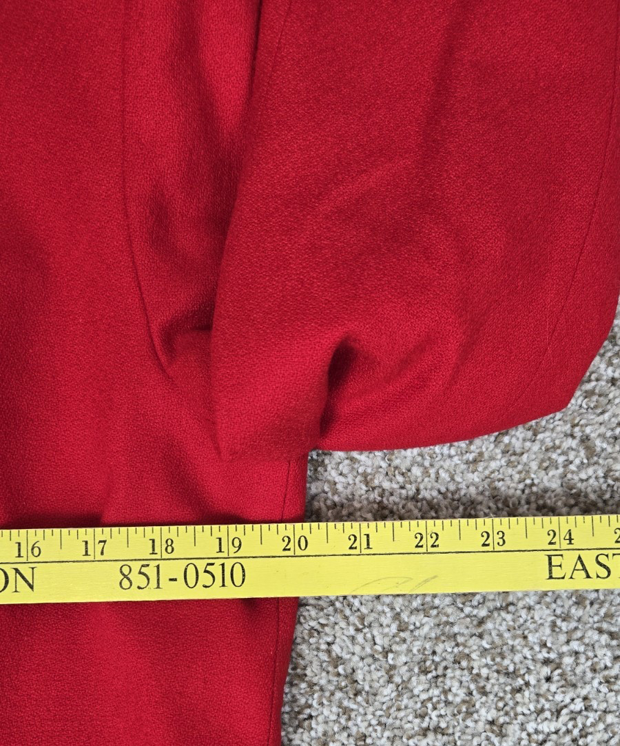 NWT Vintage 70s Pendleton Red Wool Blazer Pockets Lined Business Sz 16 TALL