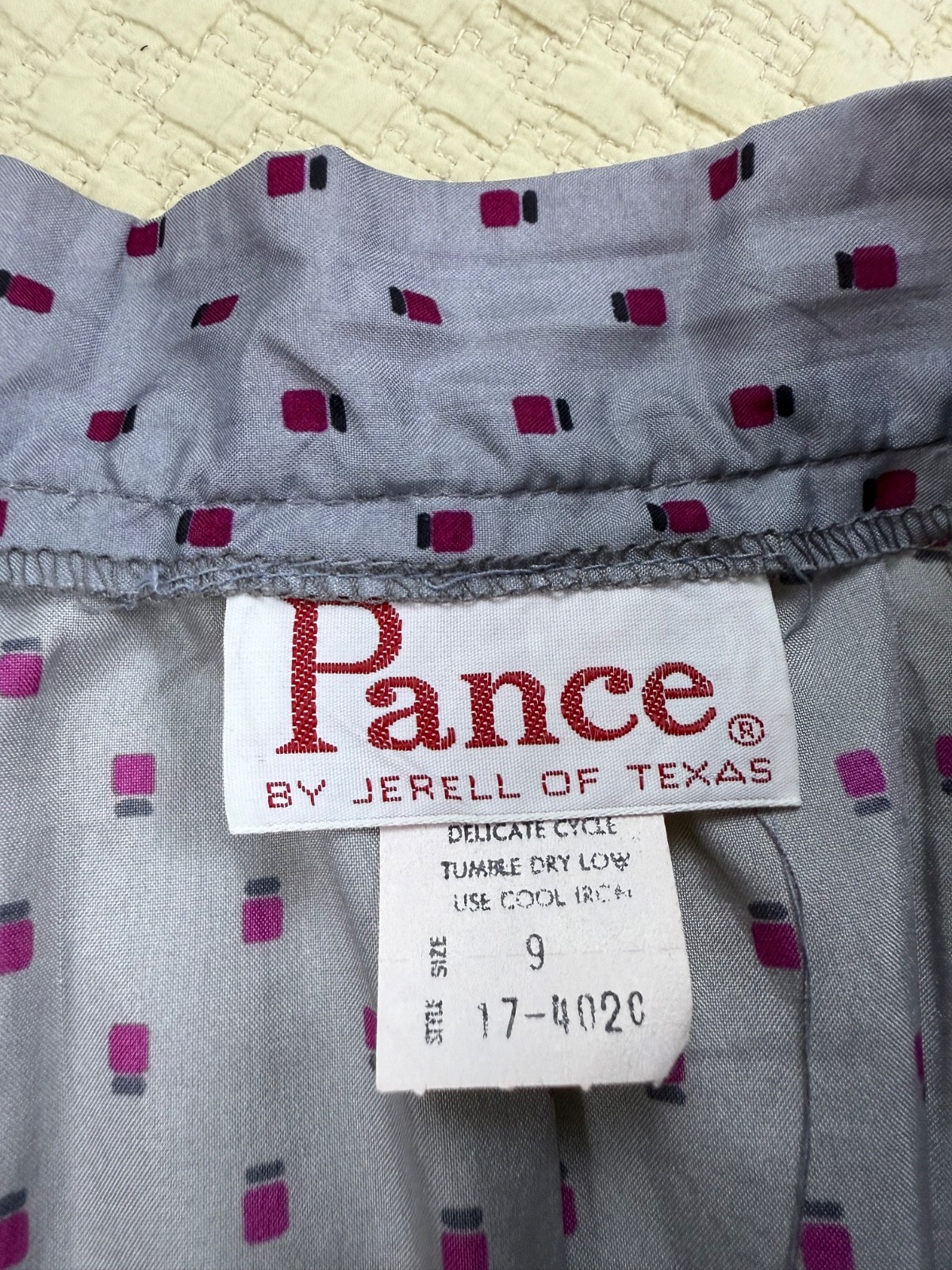 Jerell of Texas Pance 1970s Two Piece Set Polka Dot Skirt Top | Size 9