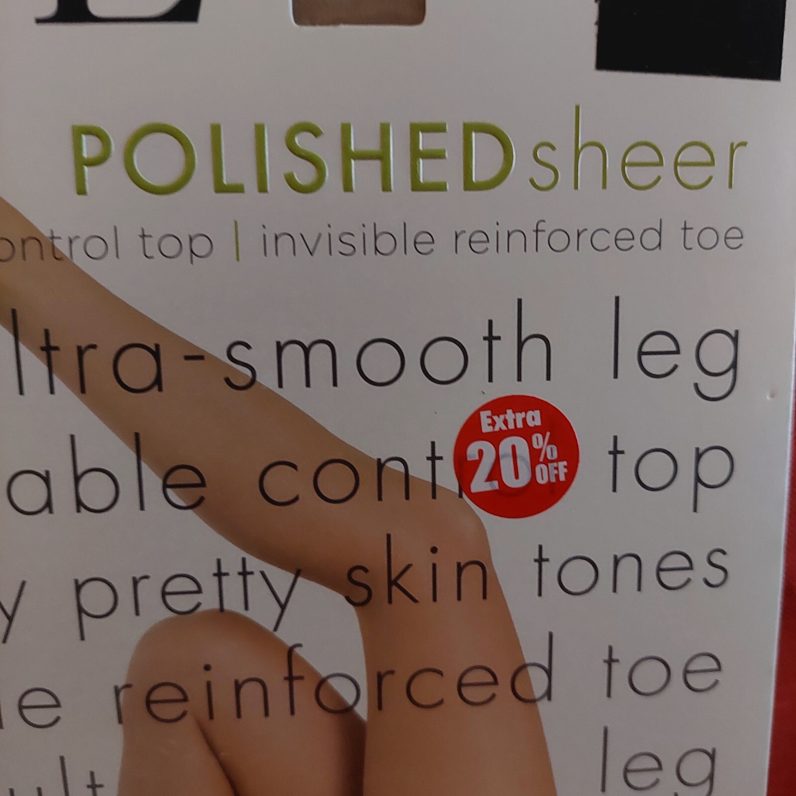 Vintage Pantyhose HUE POLISED SHEER Color Natural Size 1 BONT1