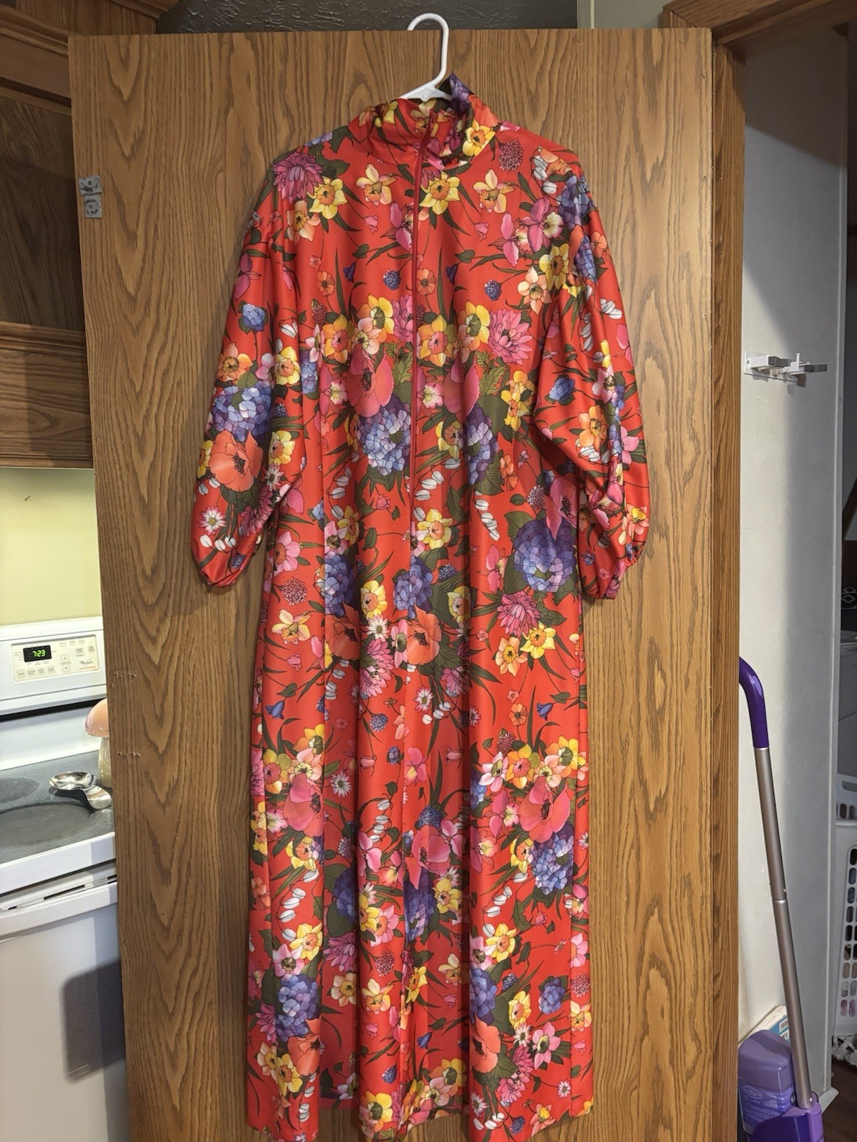 VTG Tiffany Loungewear Floral Maxi Dress Woman’s Boho House Lounge Kaftan Print