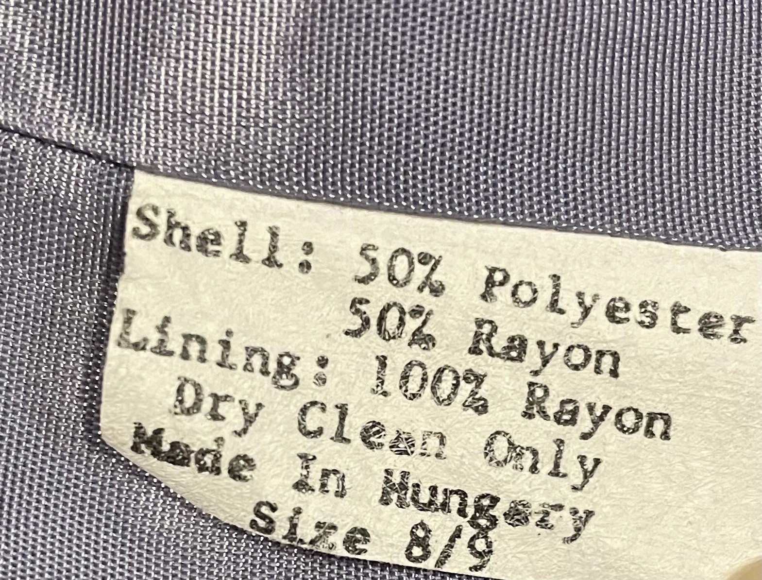 Vintage Jordache Suit Jacket Skirt Set Periwinkle Women Sz 8/9
