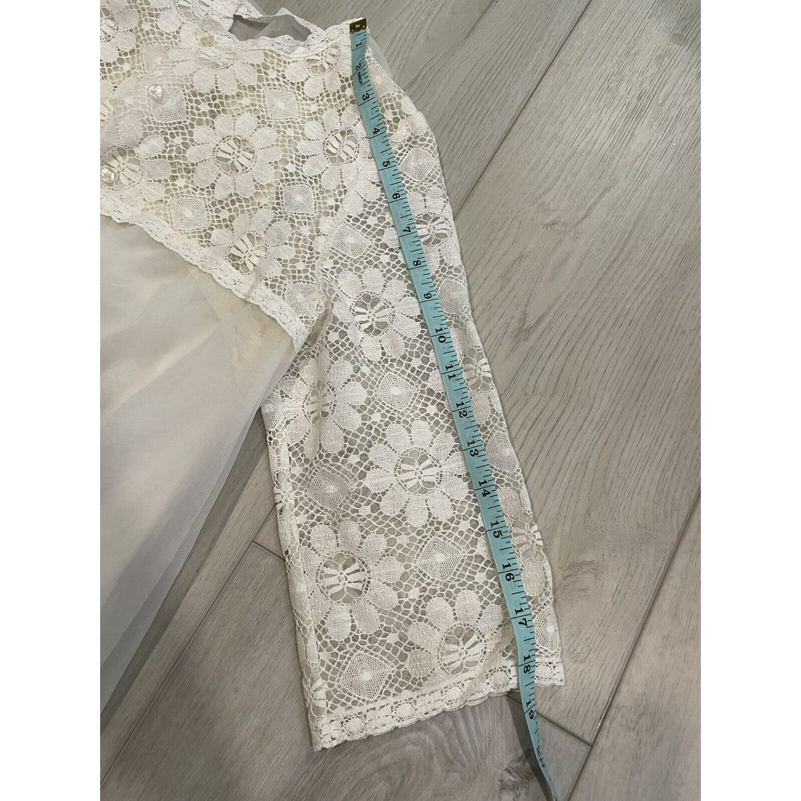 Vintage 1960s Nylon Lace Nightgown Robe Peignoir Set White Sears Roebuck Small