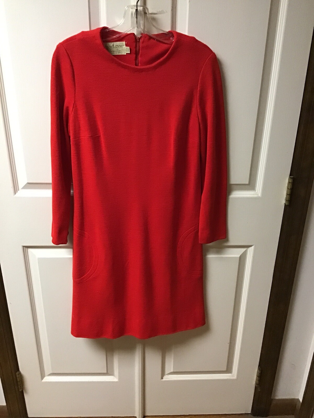Vintage 60s 70s Toby Tanner by Marjorie Scott Dress Size 10 Red Polyester