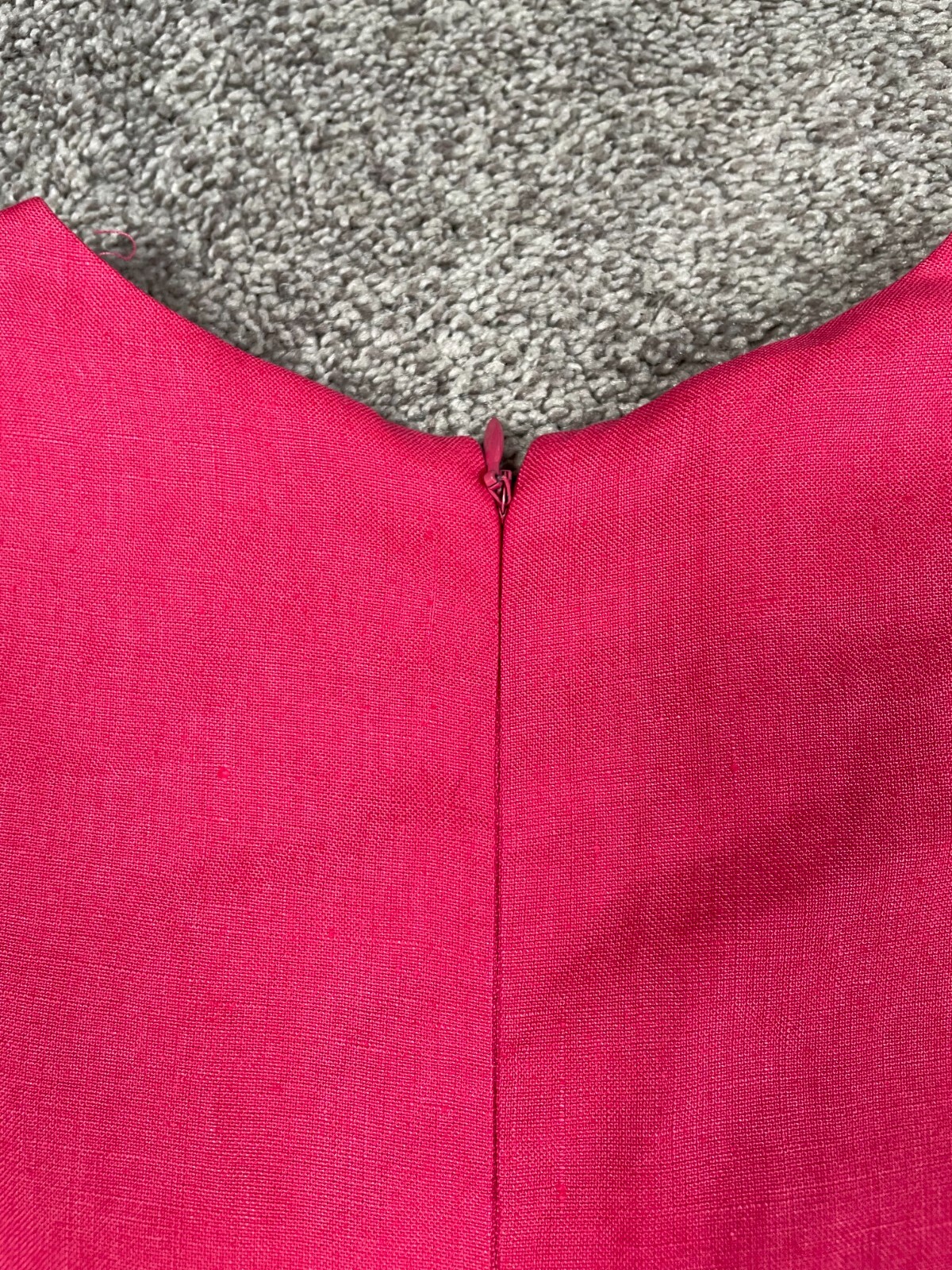 Vintage Ralph Lauren Dress Womens 8 Hot Pink Linen Sheath Preppy Classic Barbie