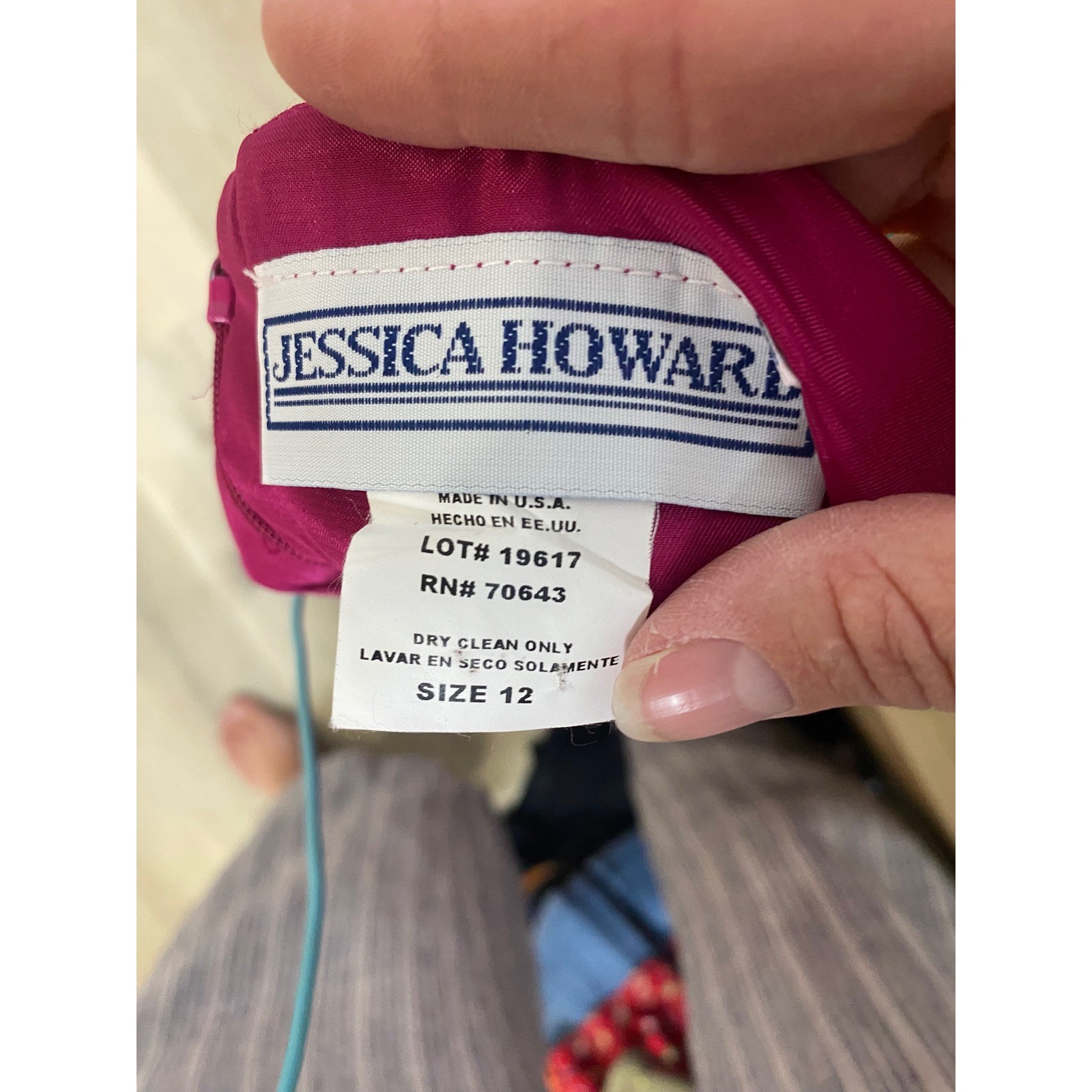 Vintage Jessica Howard Magenta Pink Halter Midi Dress 90s Y2K Satin Waist 12