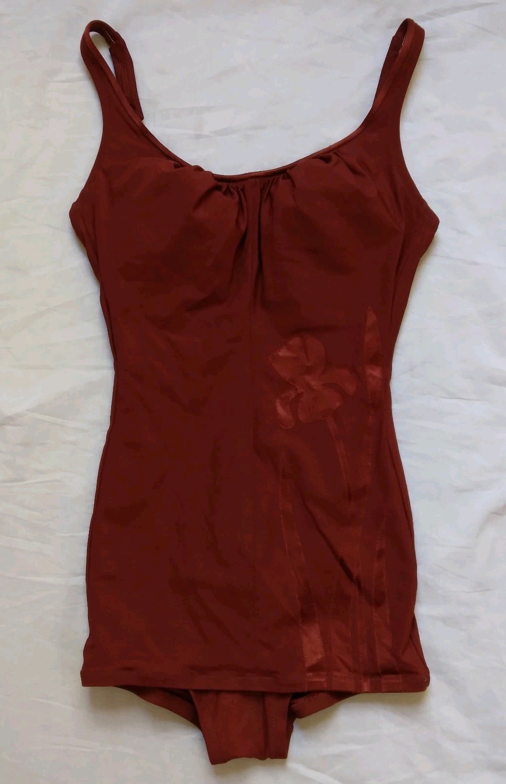 Vintage DeWeese Design 60s/70s One-piece Sta-Cup Bra Swimsuit Floral Size 12/34