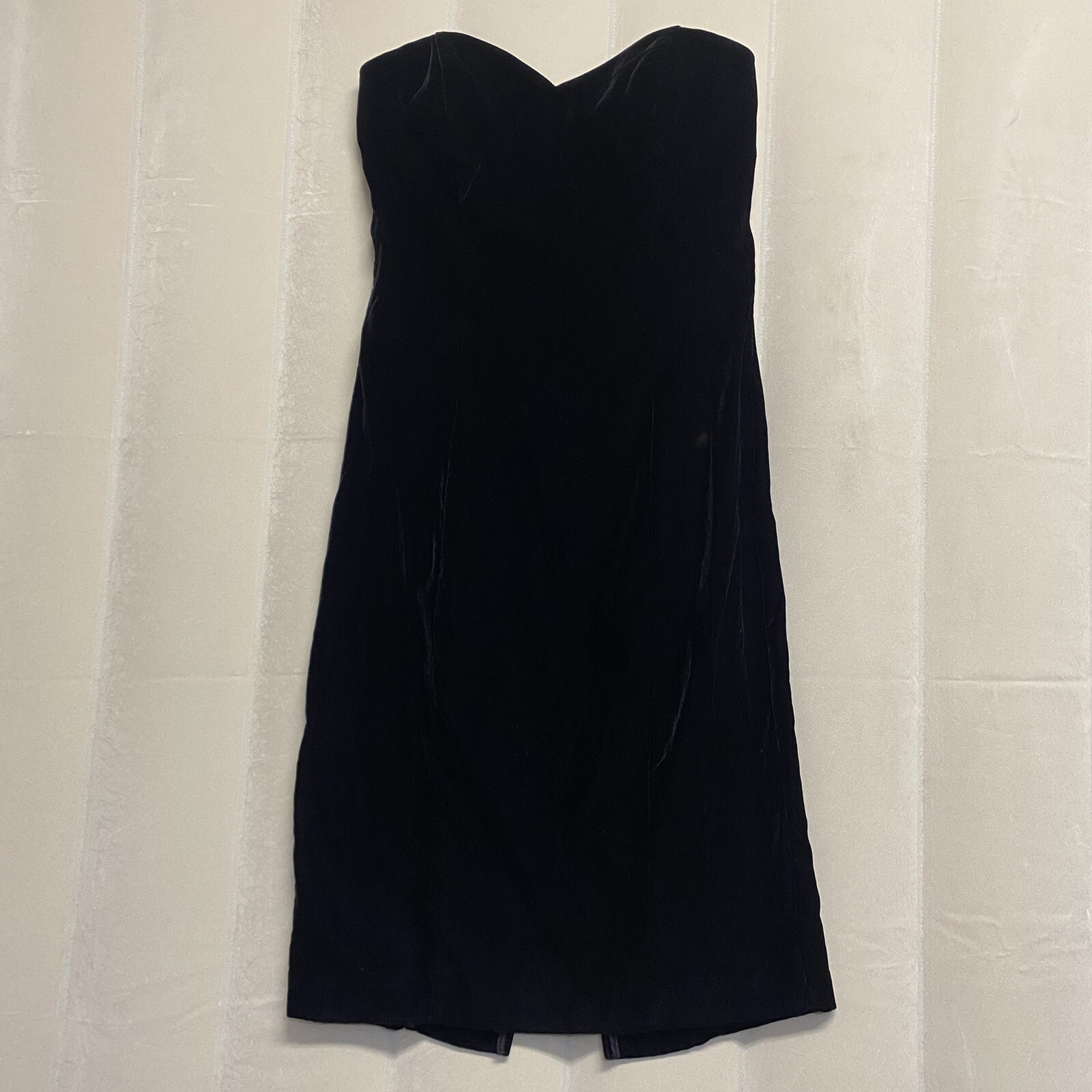 Vintage Velvet Velour Dress Strapless Size 12 Whimsigoth Fairy Grunge 90s Witchy