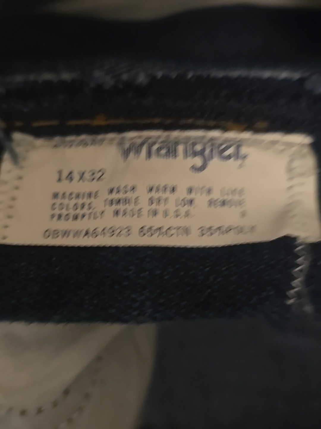 WRANGLER No Fault Misses Size 14 Made In USA Denim Jeans 28×32 High Waist