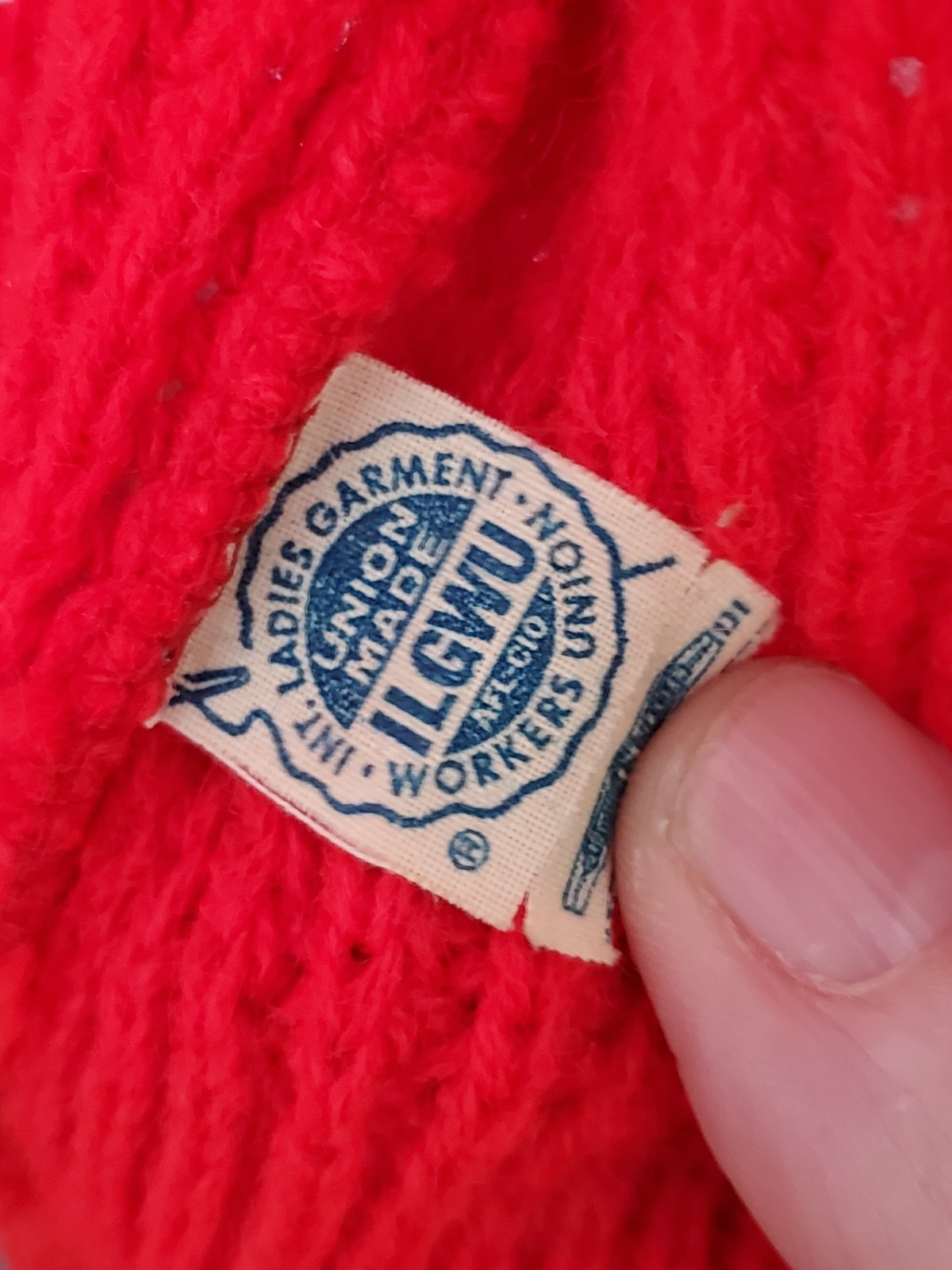VTG 60s 70s Lana Lee Red Orlon Acrylic Sweater Vest Cardigan ILGWU Union Made S