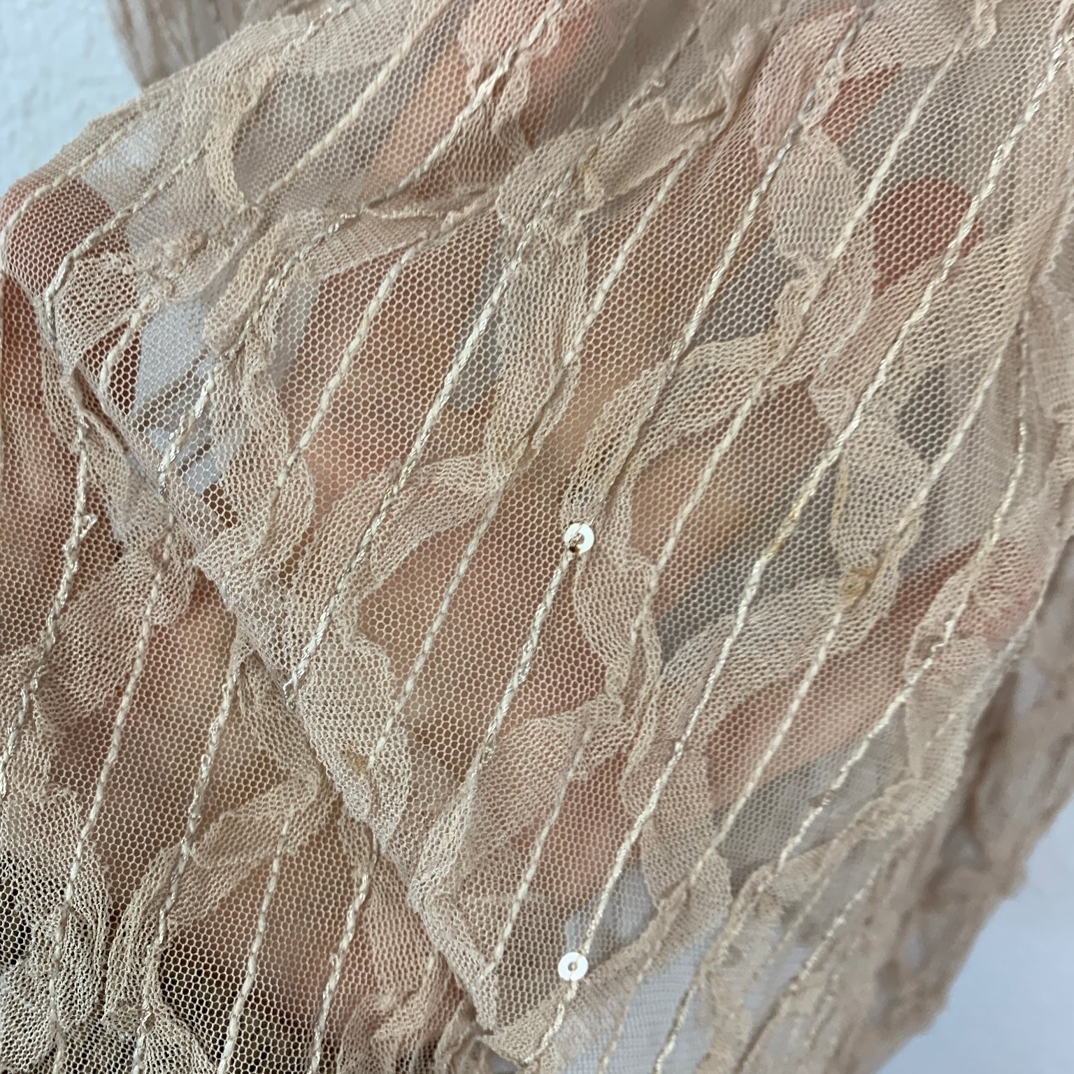 Vintage Y2K BKE Boutique Sheer Sequin Women’s M Short Sleeve Shirt Boho Chic
