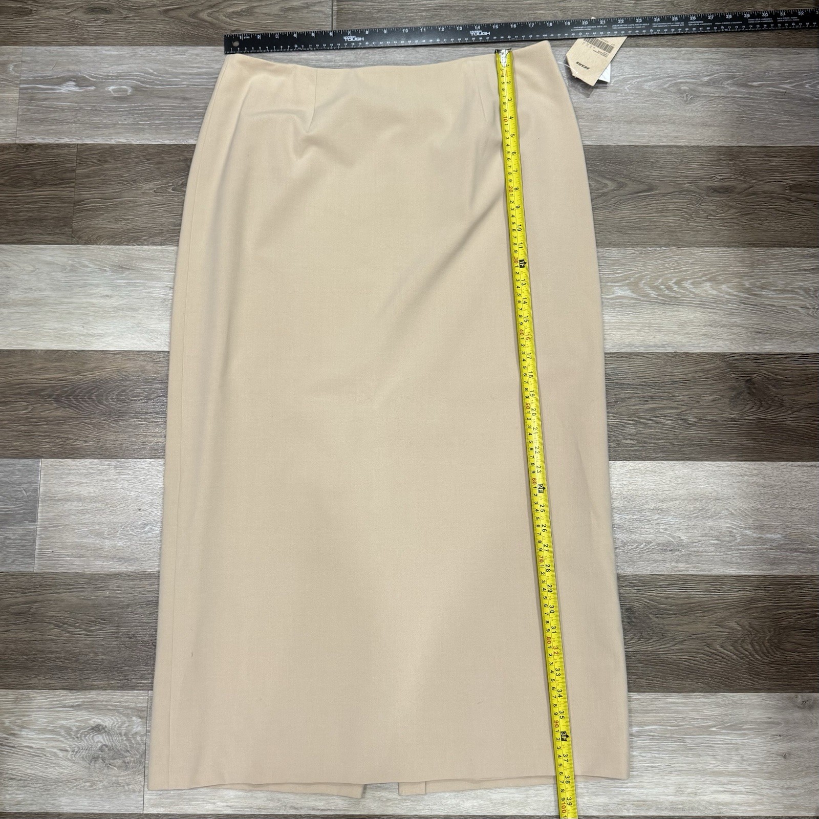 Vtg NWT Apostrophe Essentials Maxi Skirt Women’s Sz 18 Beige Slit Lined Stretch